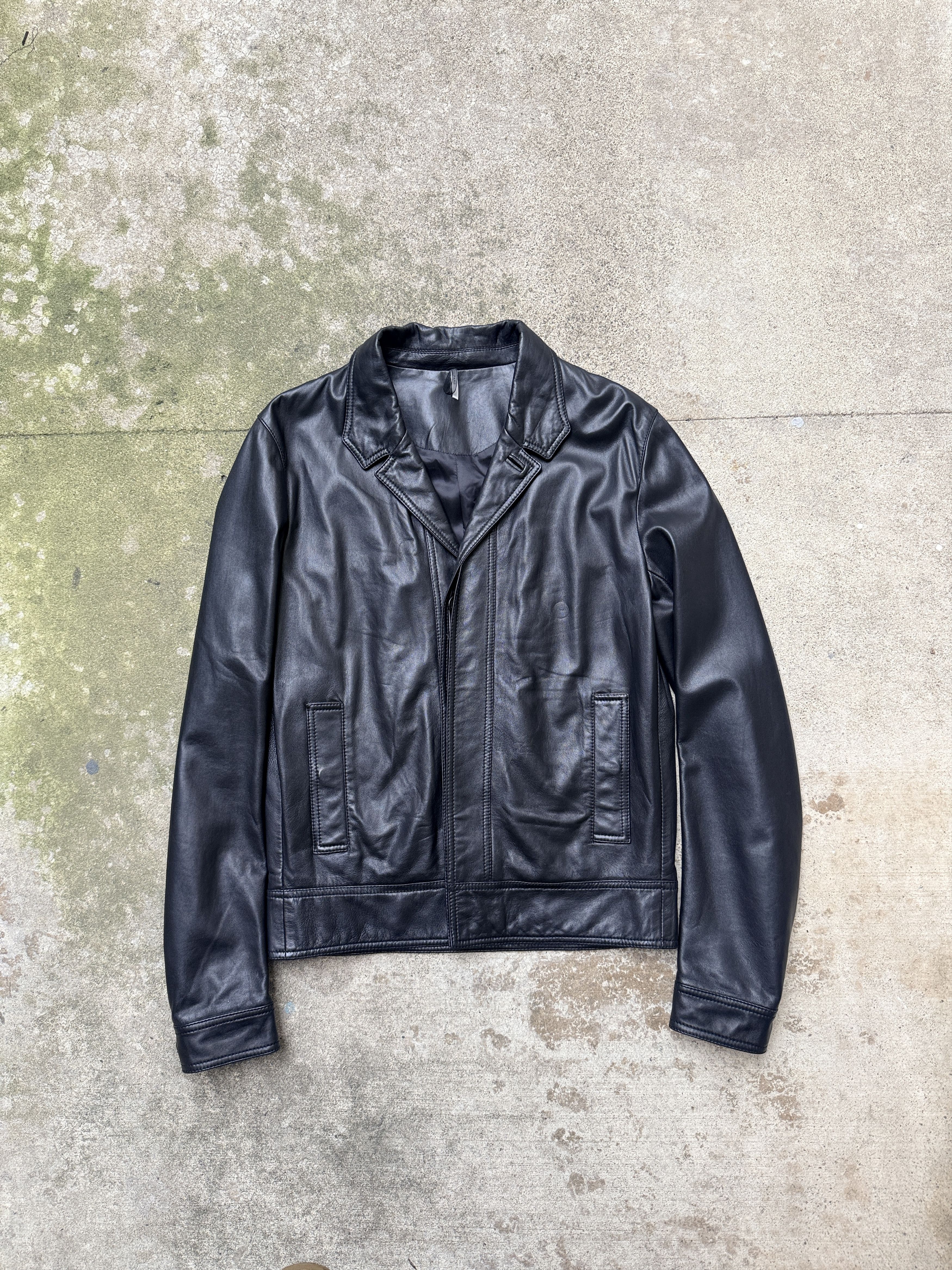 dior homme black leather jacket ss08 spring summe 2008 48