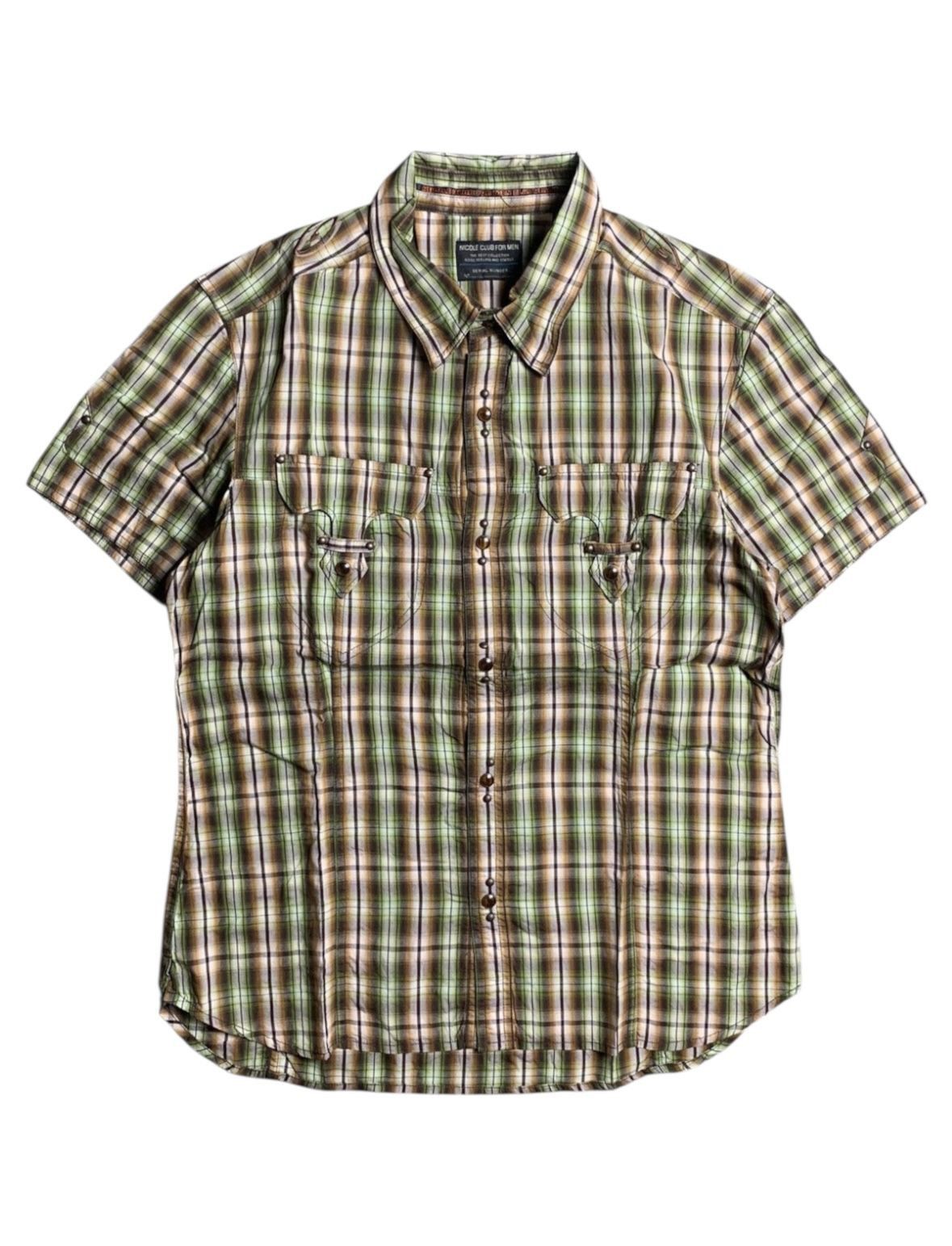 Nicole Club 2000s Nicole Club For Men Studded Tribal Shirt Size US S / EU 44-46 / 1 - 1 Thumbnail