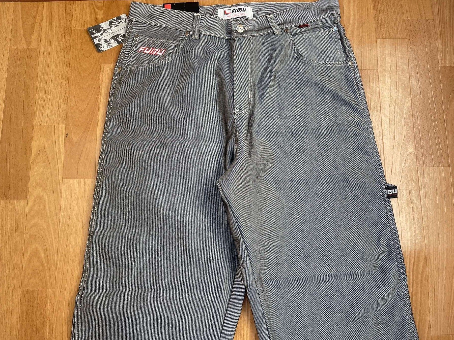 Fubu FUBU jeans shiny vintage baggy jeans silver metallic size 34 Size US 34 / EU 50 - 7 Thumbnail