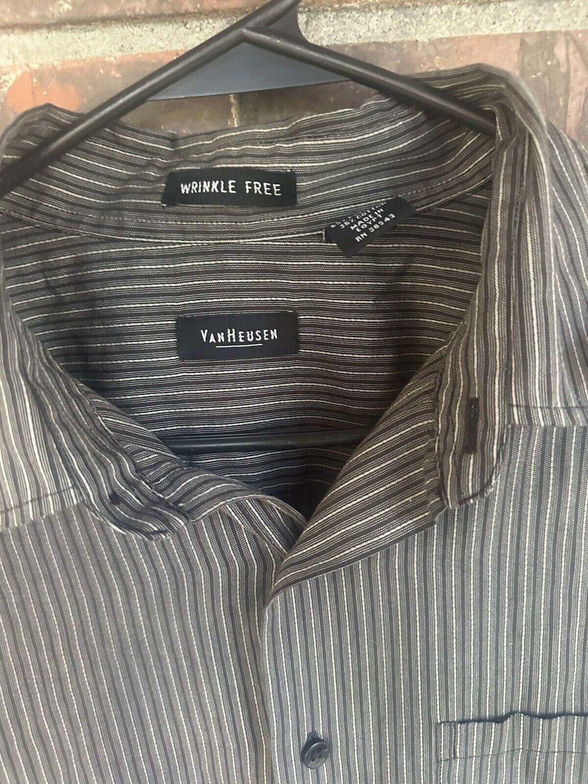 Van Heusen Vintage XL 90s Van Heusen Button Down 90s Y2K Shirt Striped Size US XL / EU 56 / 4 - 2 Thumbnail