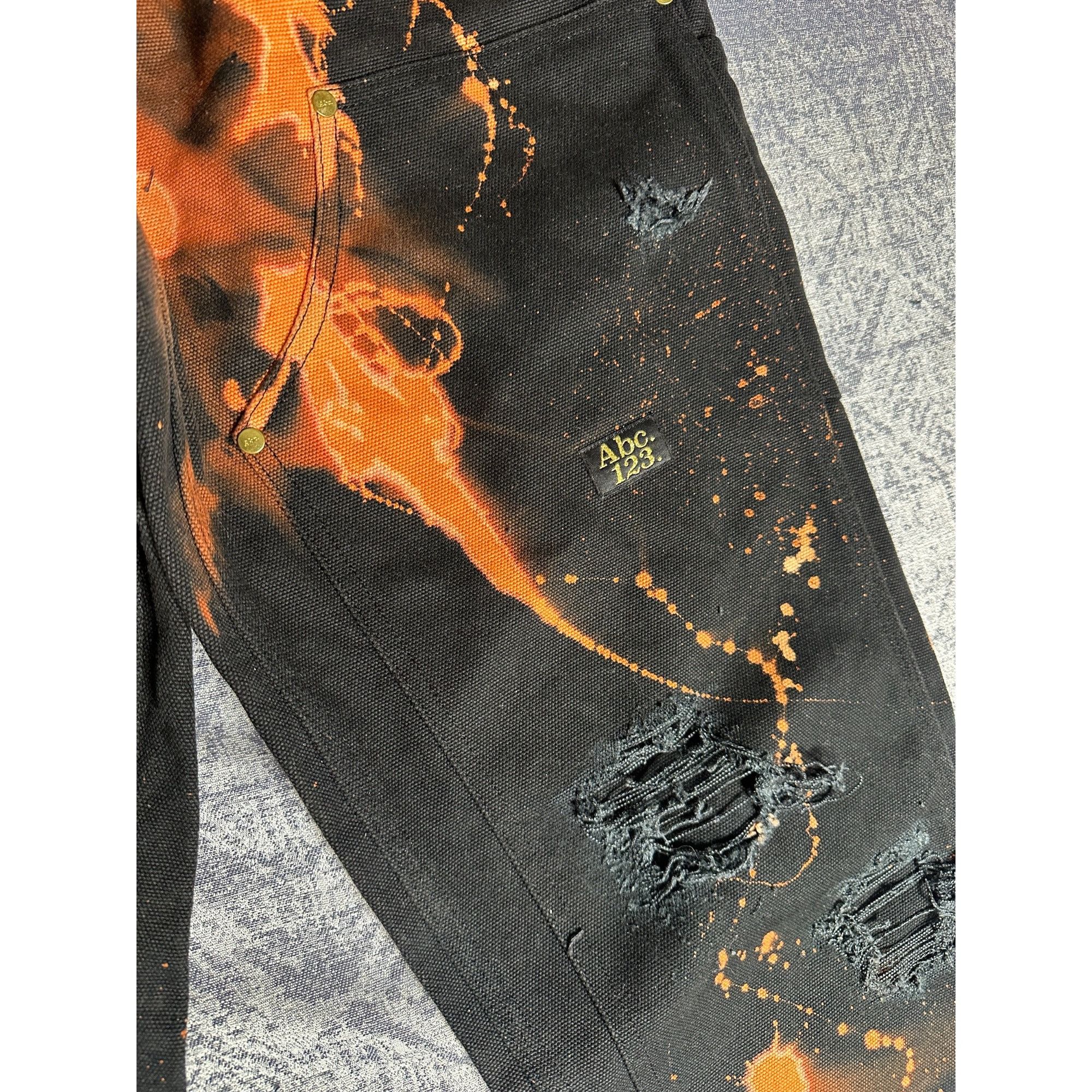 Advisory Board Crystals Custom Reworked Embellished Bleached Distressed Paint Staine Size US 32 / EU 48 - 4 Thumbnail