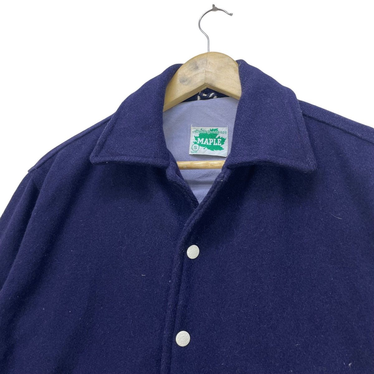 Vintage 💥Vintage Maple Athletic Sportwear Blank Varsity Jacket Size US S / EU 44-46 / 1 - 3 Thumbnail
