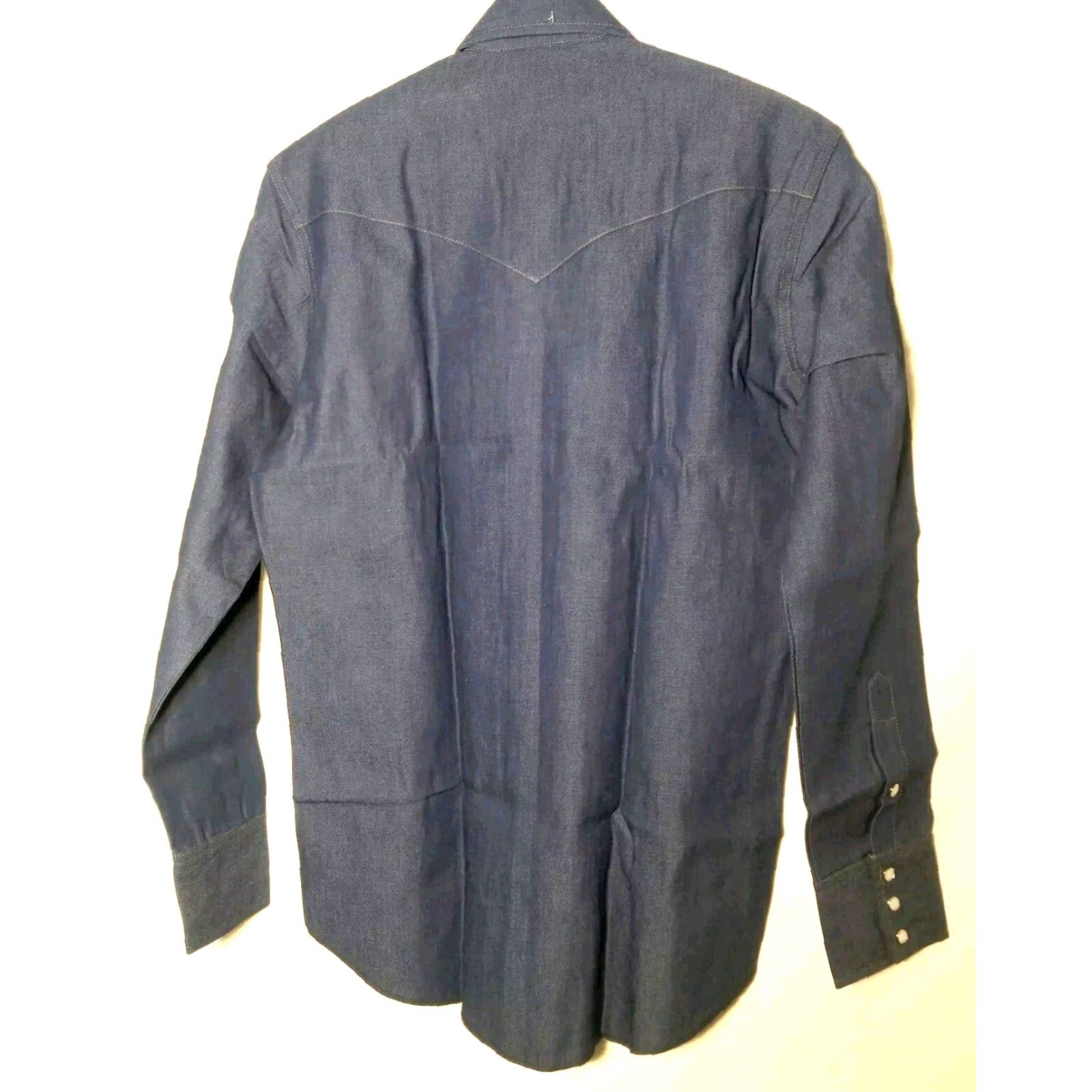 Wrangler VINTAGE Wrangler Cowboy Cut Western Work Shirt M Blue Denim Chambray Pearl Snap Workwear Shirt Size US M / EU 48-50 / 2 - 4 Thumbnail