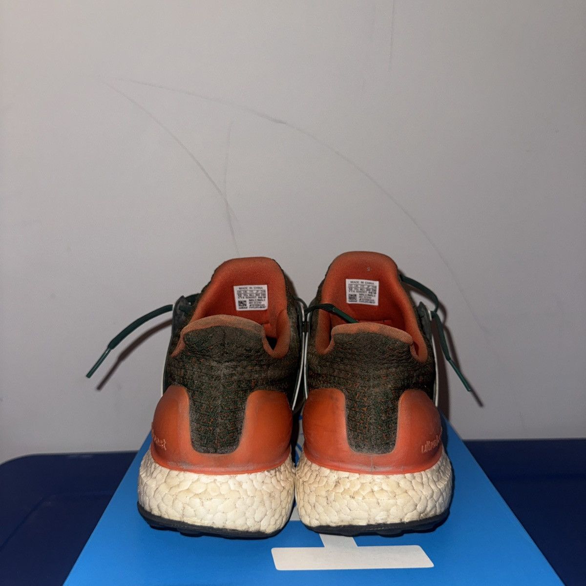 Adidas Adidas UltraBoost 4.0 Miami Hurricanes Color Way Size US 12 / EU 45 - 4 Thumbnail