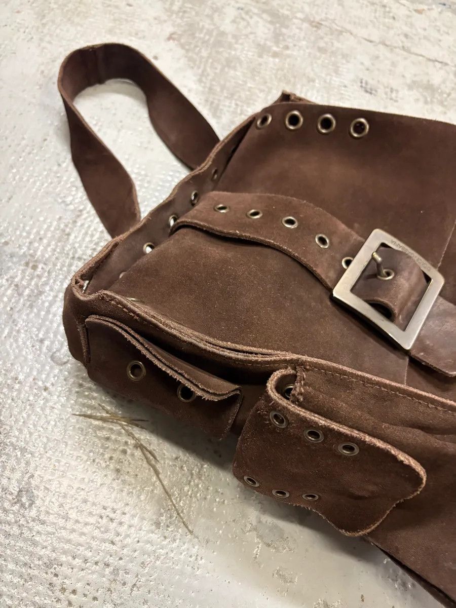 Dolce & Gabbana SS2002 Dolce & Gabbana Brown Suede Messenger Eyelet Bag Size ONE SIZE - 5 Thumbnail
