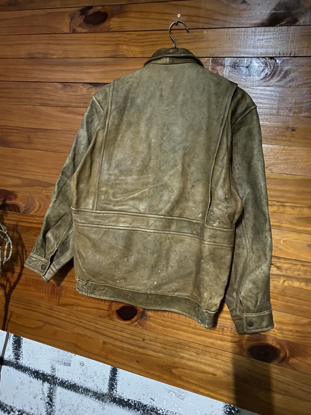 Vintage Vintage Brown Leather Jacket – Classic 1980s Men Outerwear Size US M / EU 48-50 / 2 - 11 Thumbnail