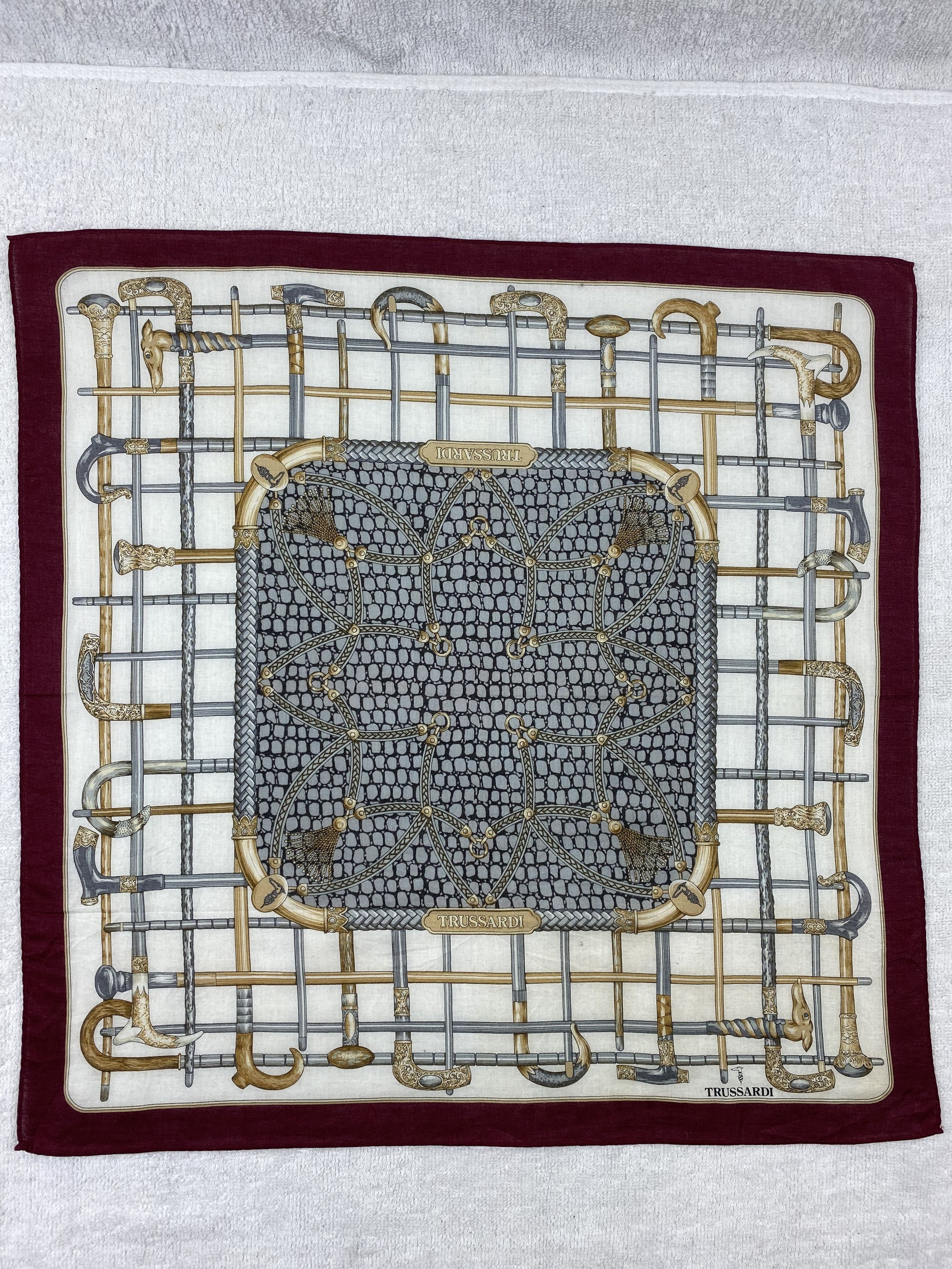 Trussardi × Vintage Trussardi Handkerchief / Bandana / Neckerchief Size ONE SIZE - 3 Thumbnail