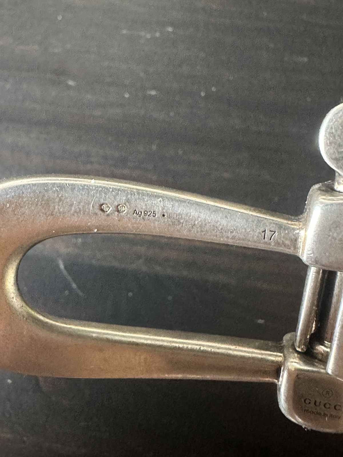 Gucci GUCCI Horsebit Bangle Bracelet 7" Sterling Silver 925 Auth Size ONE SIZE - 6 Thumbnail