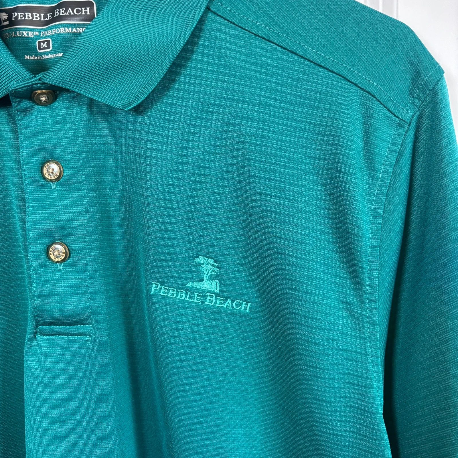 Lone Cypress By Pebble Beach Pebble Beach Golf Polo Shirt Men M Teal Blue Performance Dry Size US M / EU 48-50 / 2 - 3 Thumbnail