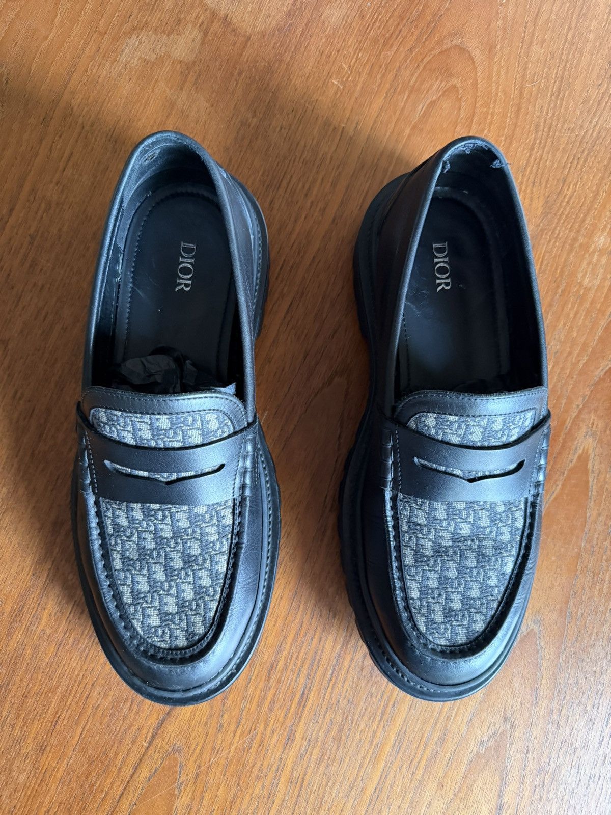 Dior Dior Explorer Loafers Oblique Jacquard Black Grey EU 42 | Grailed