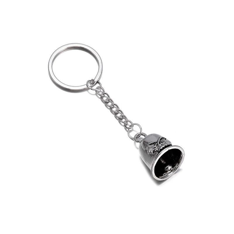 Vintage Retro Skull Head Bell Keychain Size ONE SIZE - 5 Thumbnail