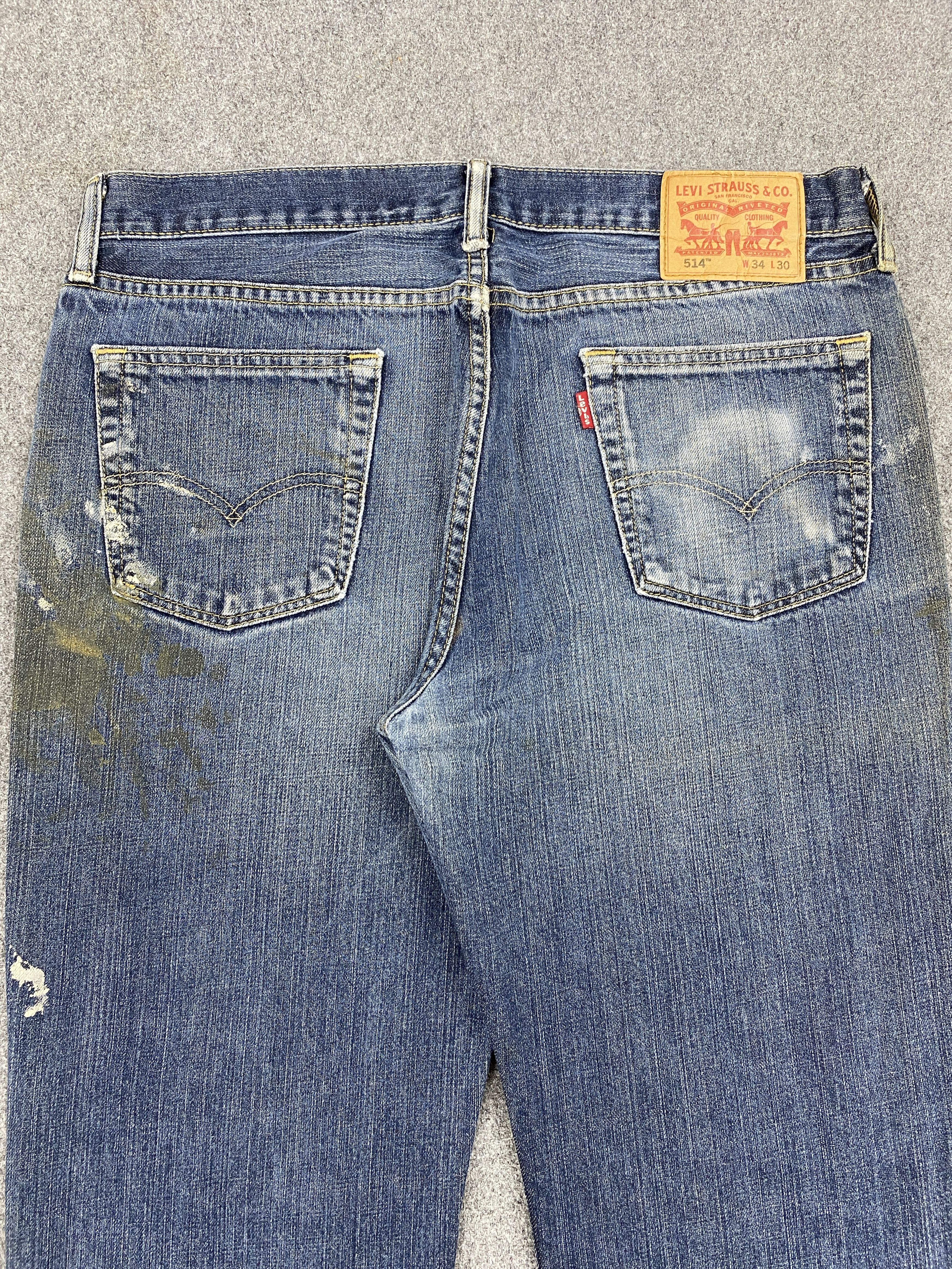 Levi's × Vintage Vintage Levis 514 Splatter Paint Jeans Size US 34 / EU 50 - 4 Thumbnail