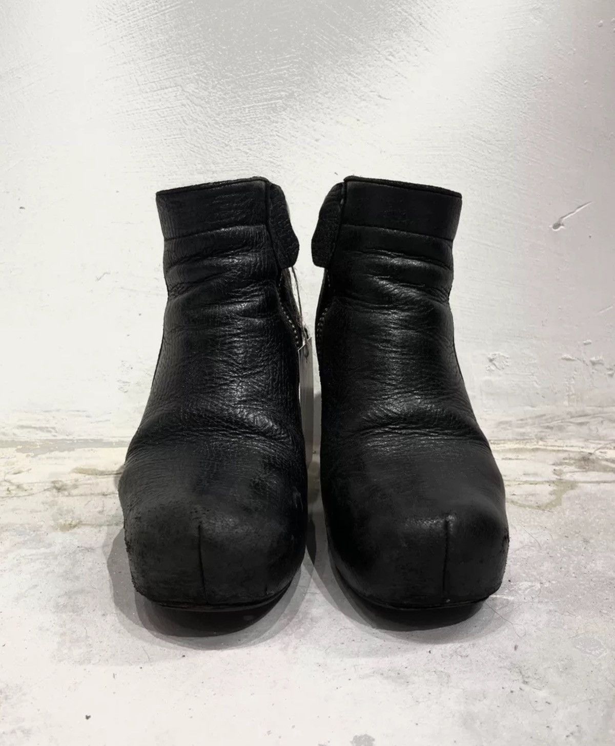 Rick Owens rick owens avant-garde leather wedge boots Size US 5 / IT 35 - 5 Thumbnail