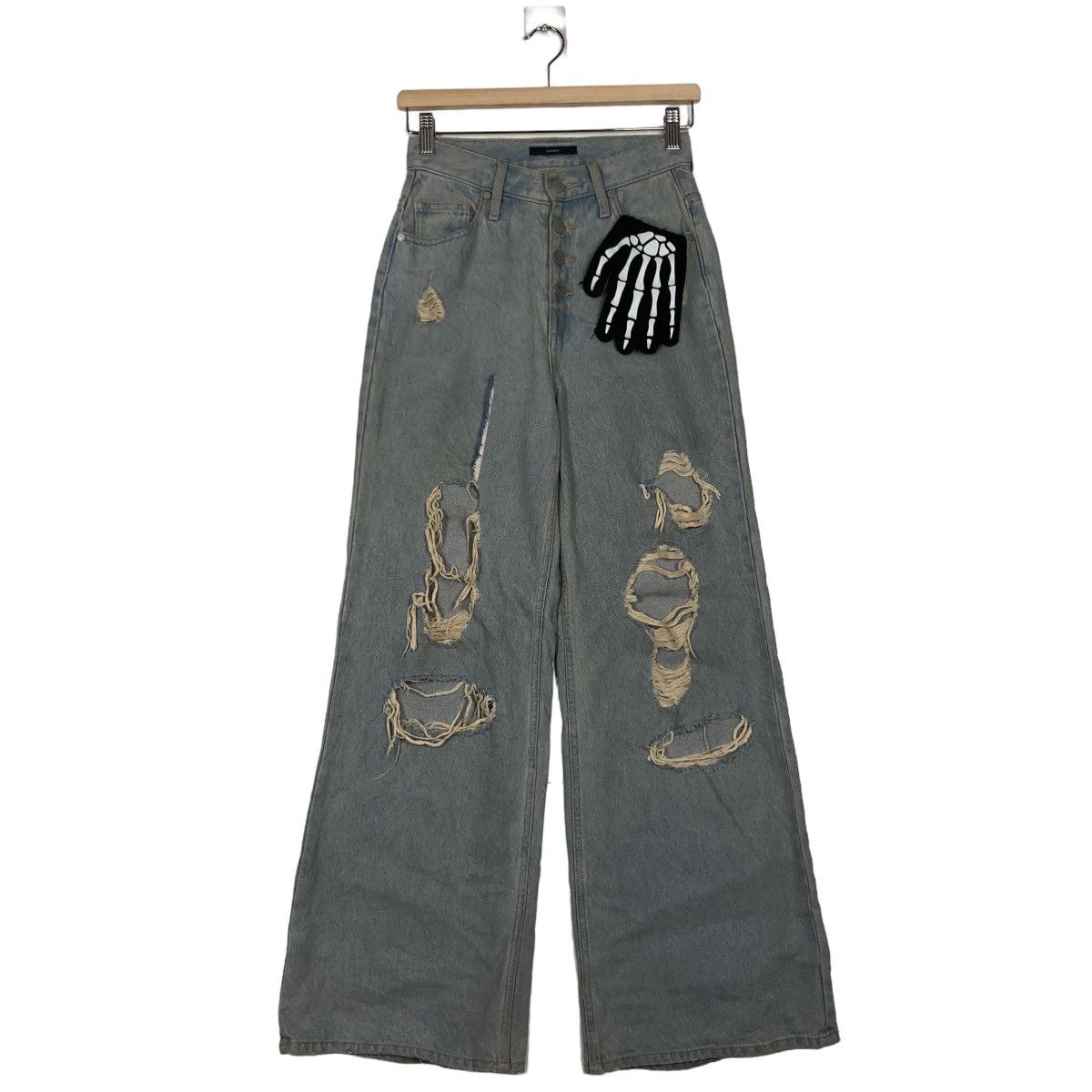 Japanese Brand 🔥RARE OVERSIZED CUT DISTRESSED DENIM EMODA ISSEY MIYAKE Size US 26 / EU 42 - 2 Thumbnail