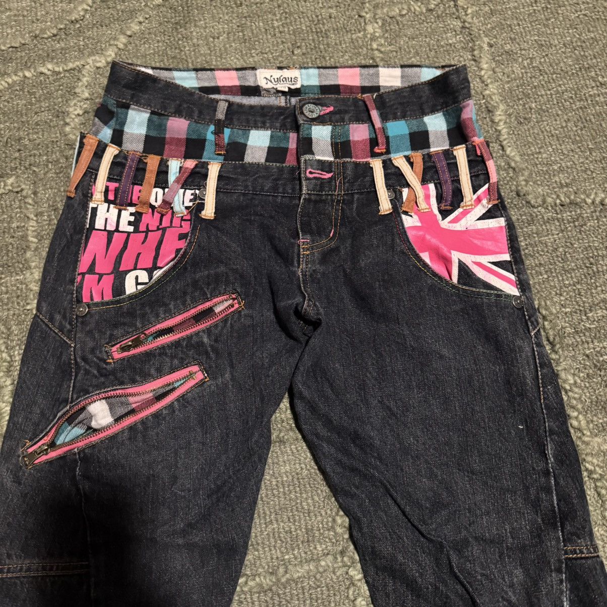Japanese Brand Nylaus Vintage Japanese Denim Print Jeans Size US 30 / EU 46 - 4 Thumbnail