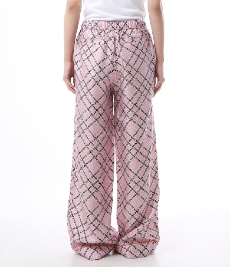 Gucci o1la5ras0526 Printed Silk Twill Trousers in Pink Size 26" / US 2 / IT 38 - 4 Thumbnail