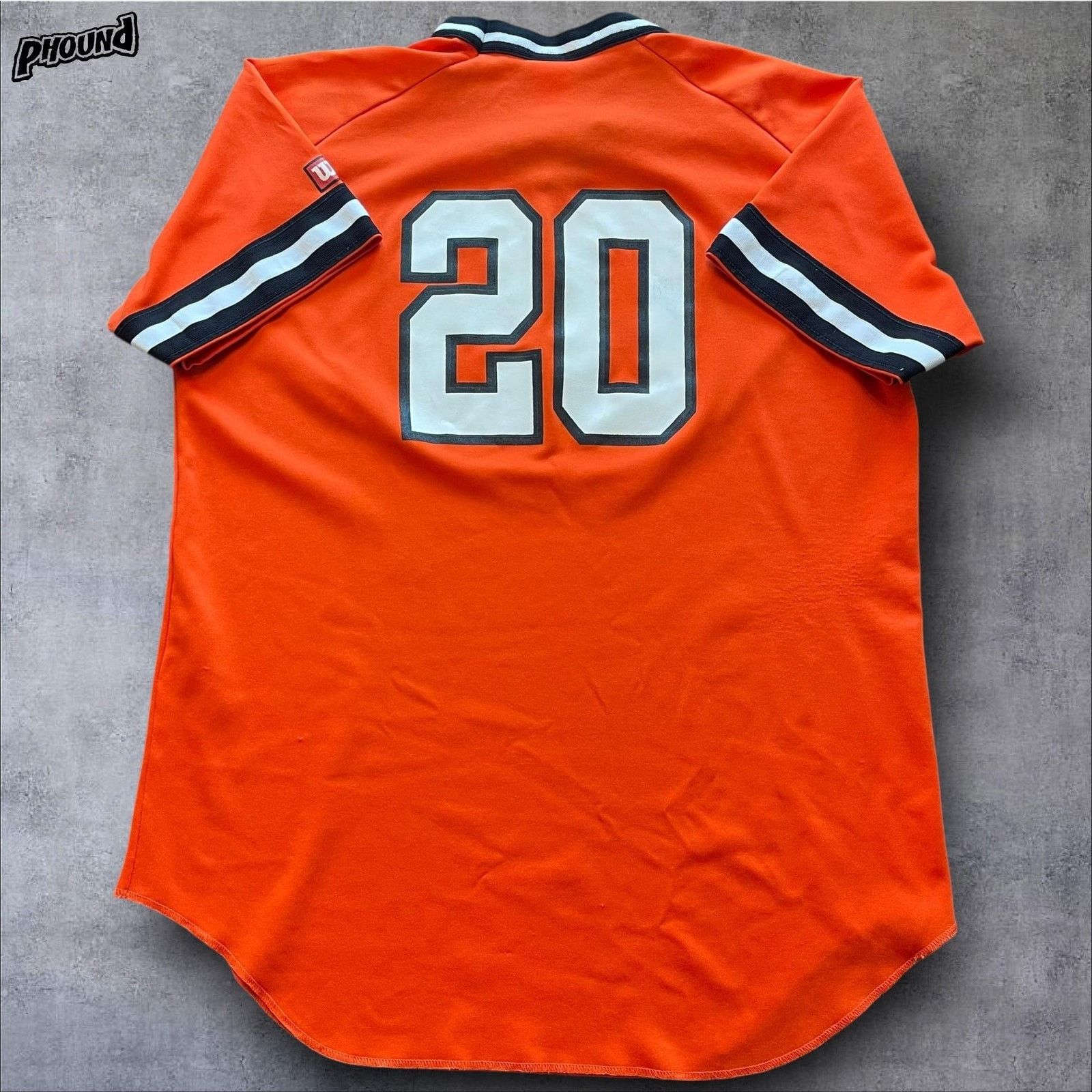 Wilson Vtg Falcons Jersey Mens XL Orange Wilson USA Baseball 20 90s Size US XL / EU 56 / 4 - 2 Thumbnail