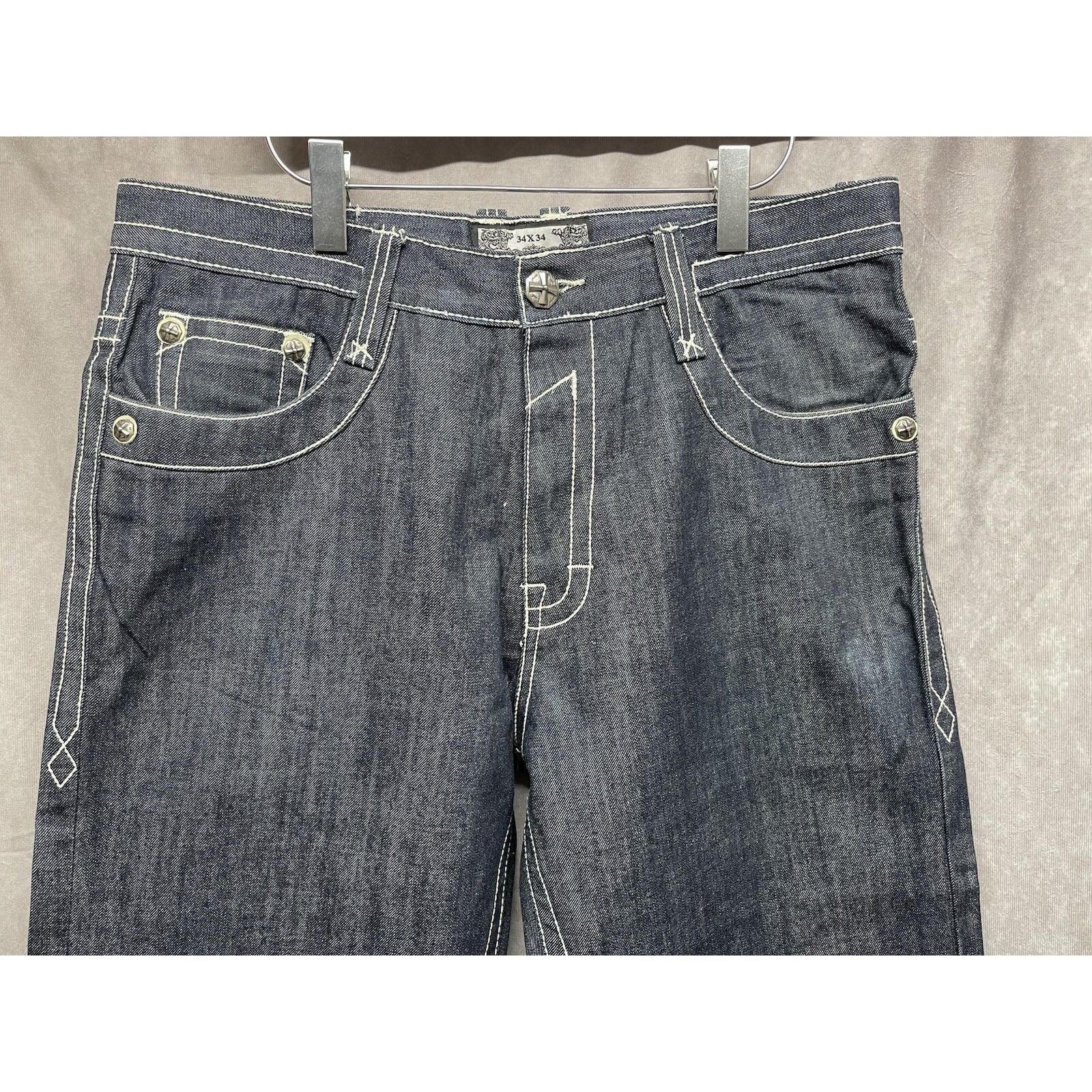 Smoke Rise Smoke Rise Jeans 34x34 Blue Embroidered Distressed Patch Str Size US 34 / EU 50 - 8 Thumbnail