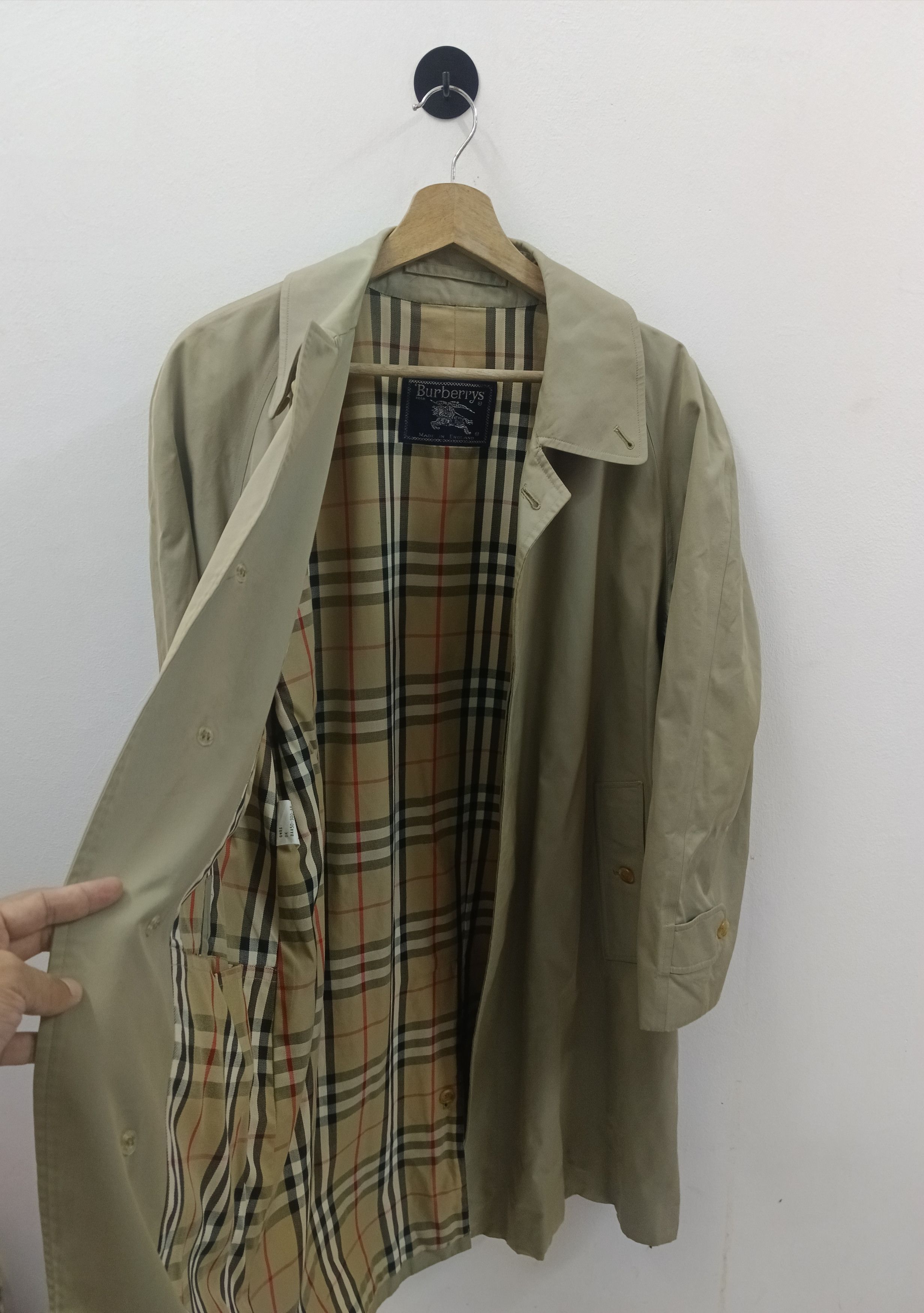 Burberry Vintage Burberrys Made in England Trench Coat Nova Check Size US M / EU 48-50 / 2 - 5 Thumbnail