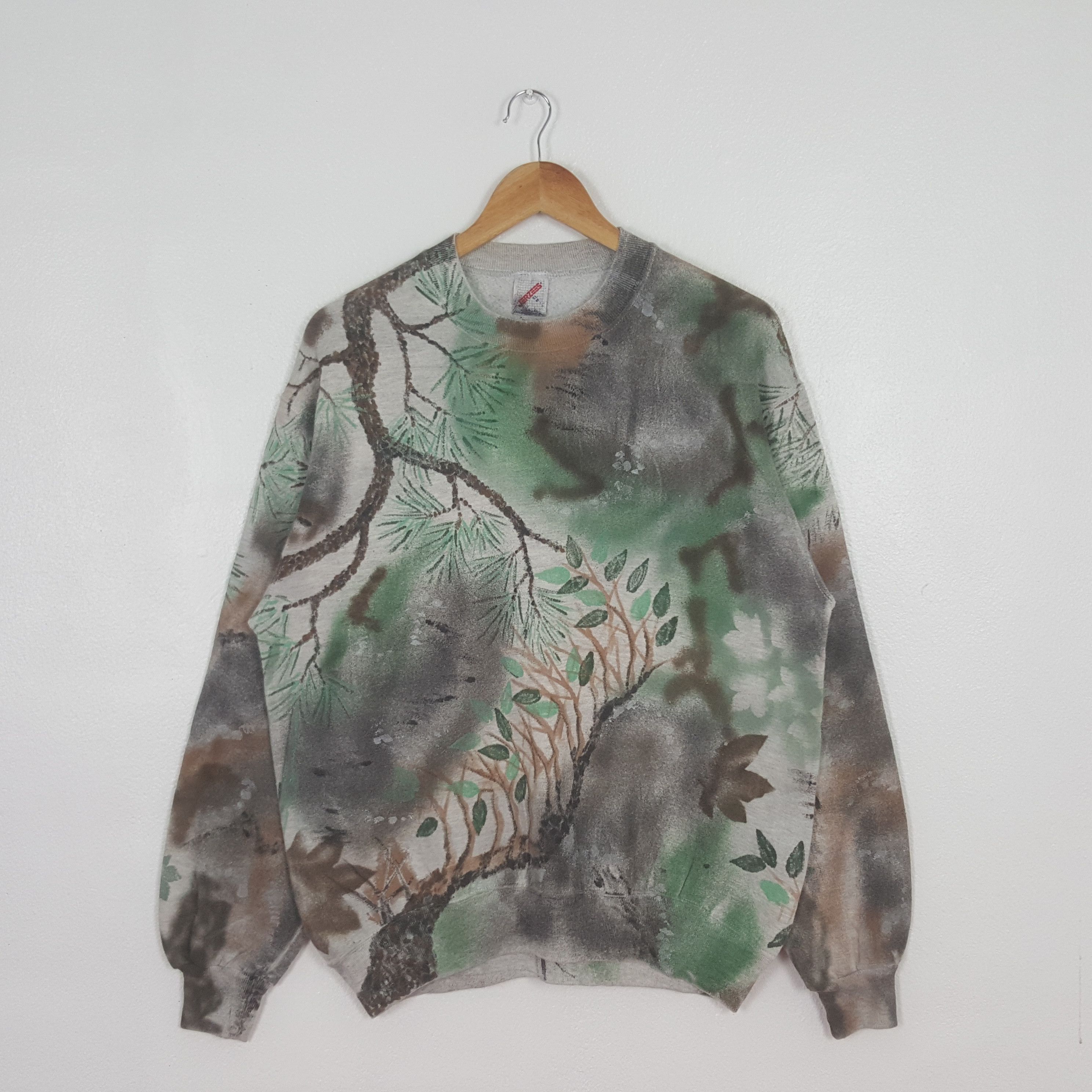 Jerzees Vintage 90's Paint Work Jerzees Sweatshirt C324N7 Size US M / EU 48-50 / 2 - 1 Thumbnail