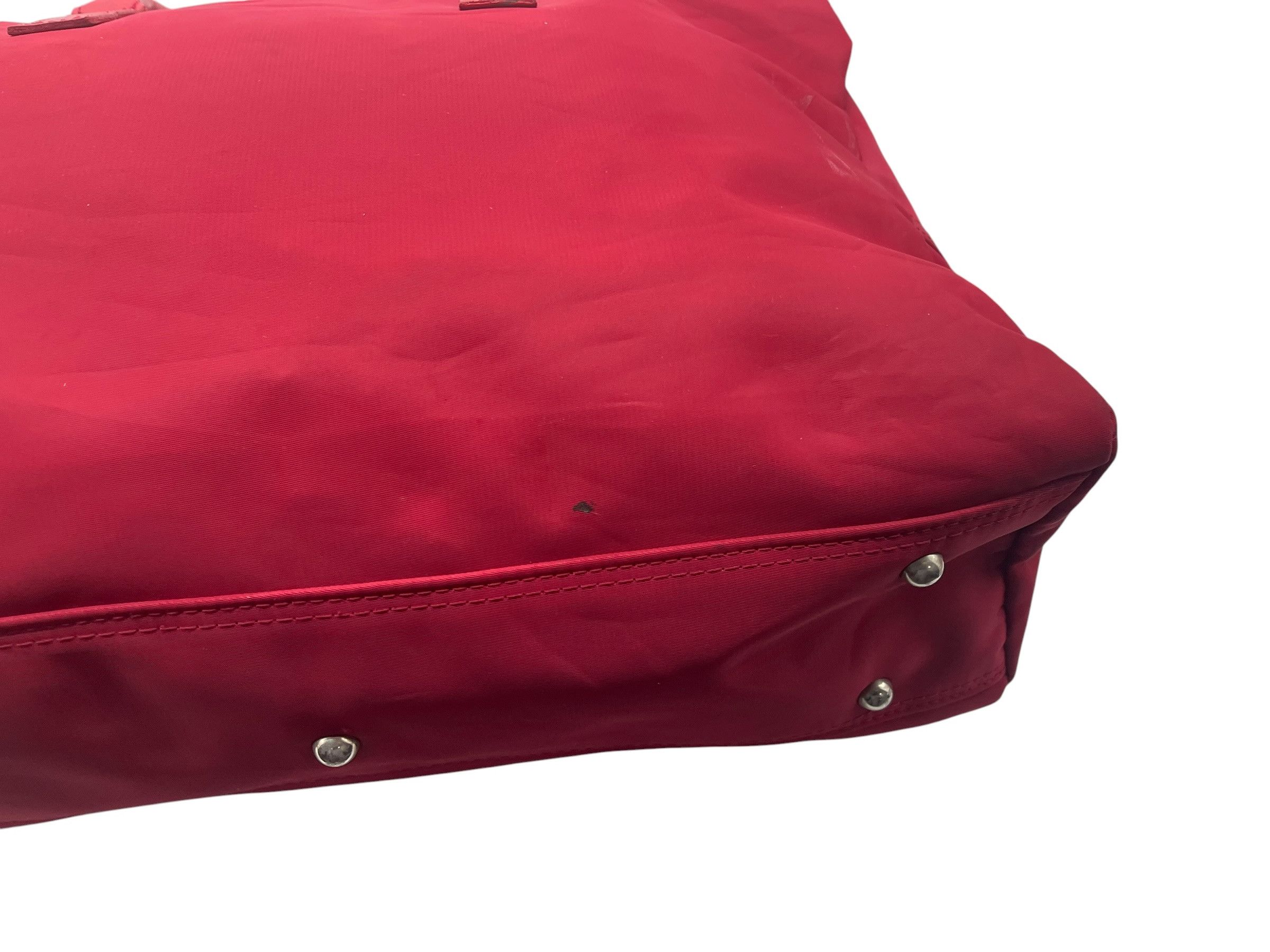 United Colors Of Benetton United Colors of Benetton Red Nylon Weekender Duffel Bag Y2K Size ONE SIZE - 7 Thumbnail