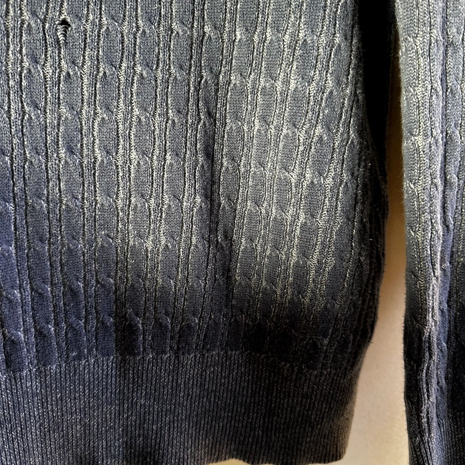 Pendleton VTG Pendleton Cable Knit Sweater Rib Trim 100% Cotton Blue M Size US M / EU 48-50 / 2 - 3 Thumbnail