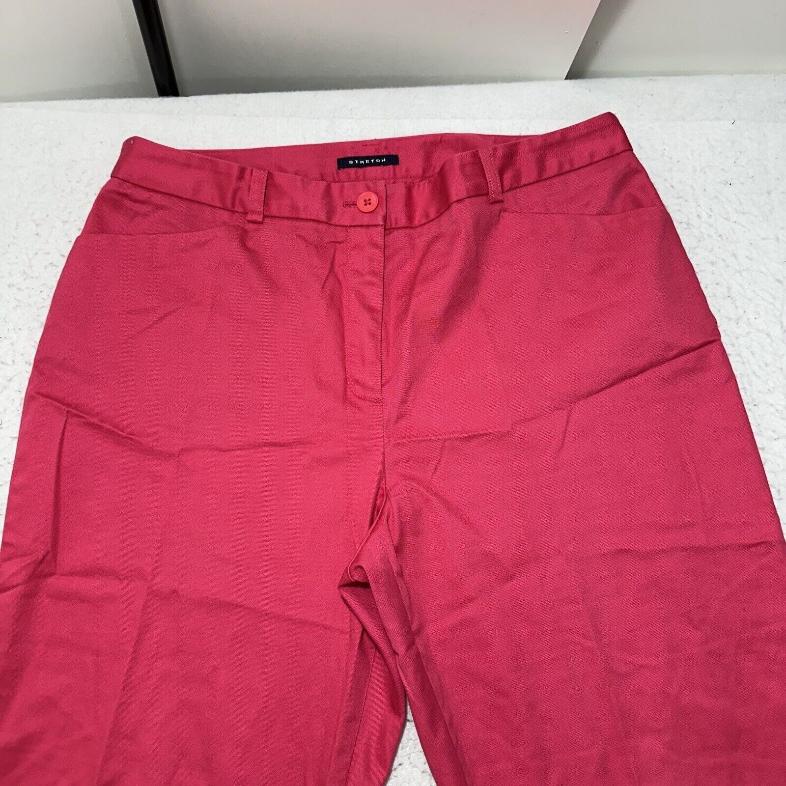 Jones New York Jones 12 Flat Front Hot Pink Pants 24" Inseam EasyCare Size 34" / US 12 / IT 48 - 2 Thumbnail