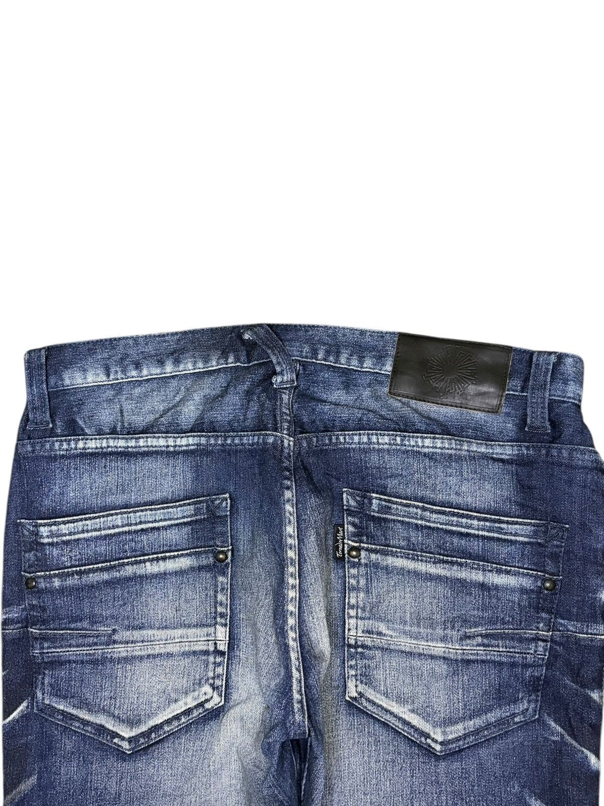 Tornado Mart Vintage Tornado Mart Indigo Wash Low Rise Flare Jeans Size 31" - 4 Thumbnail
