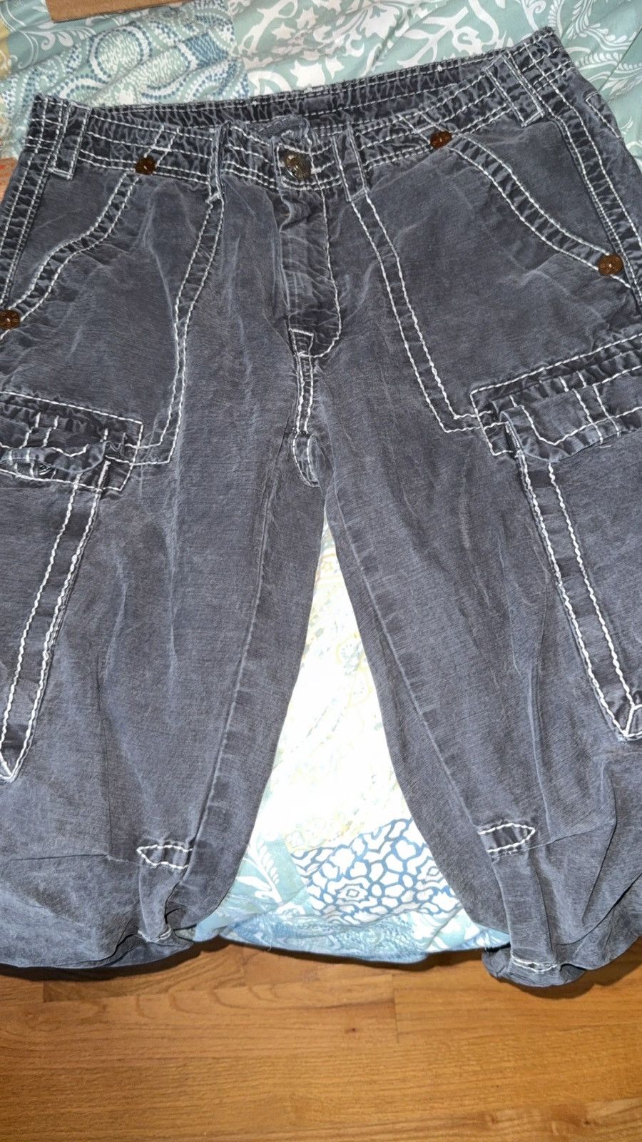 True Religion Super T Cargo Pants Size US 33 - 2 Thumbnail