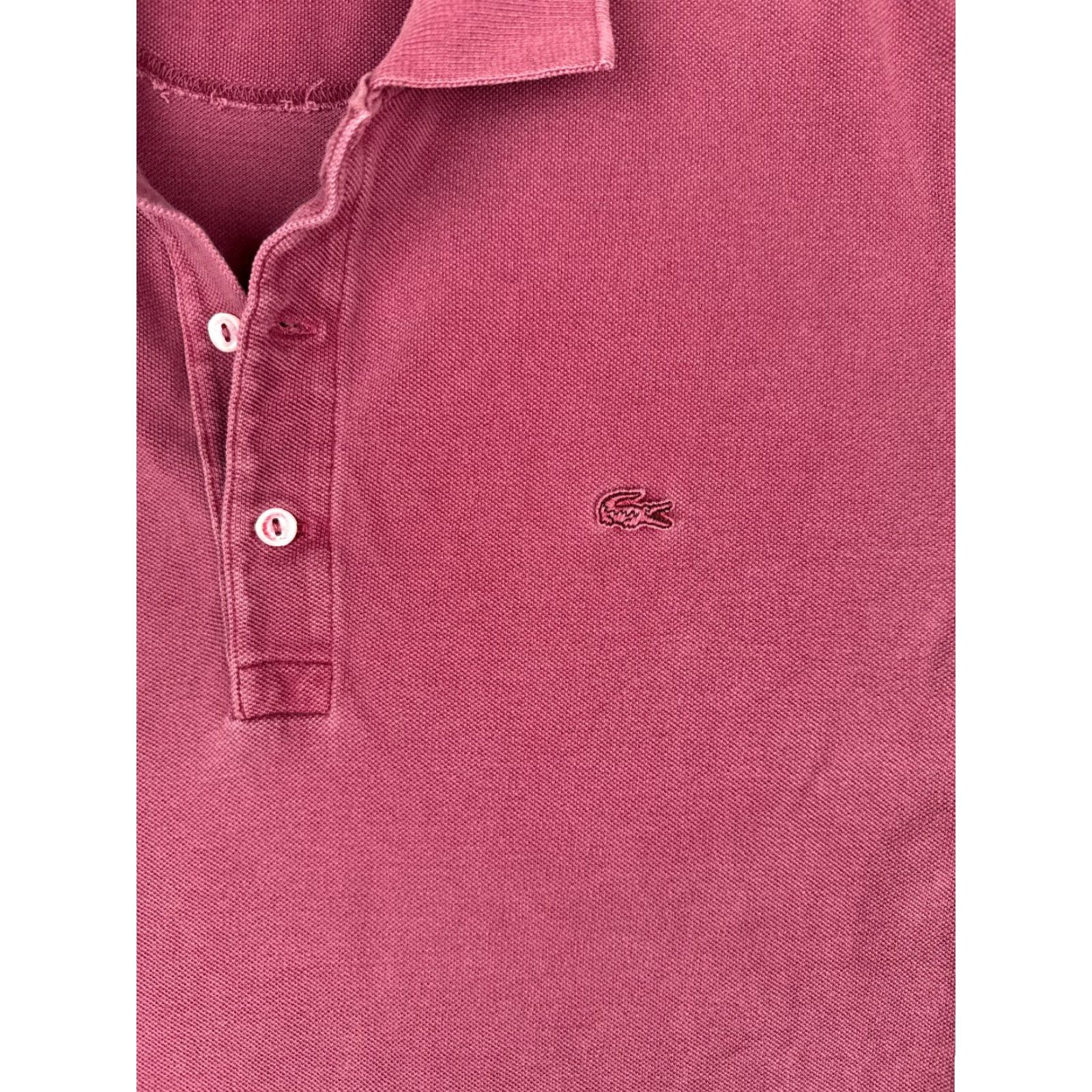 Lacoste VINTAGE Lacoste Polo Shirt Men 5 Red Short Sleeve 100% Cotton Croc Logo Slim Golf Read Size US S / EU 44-46 / 1 - 6 Thumbnail