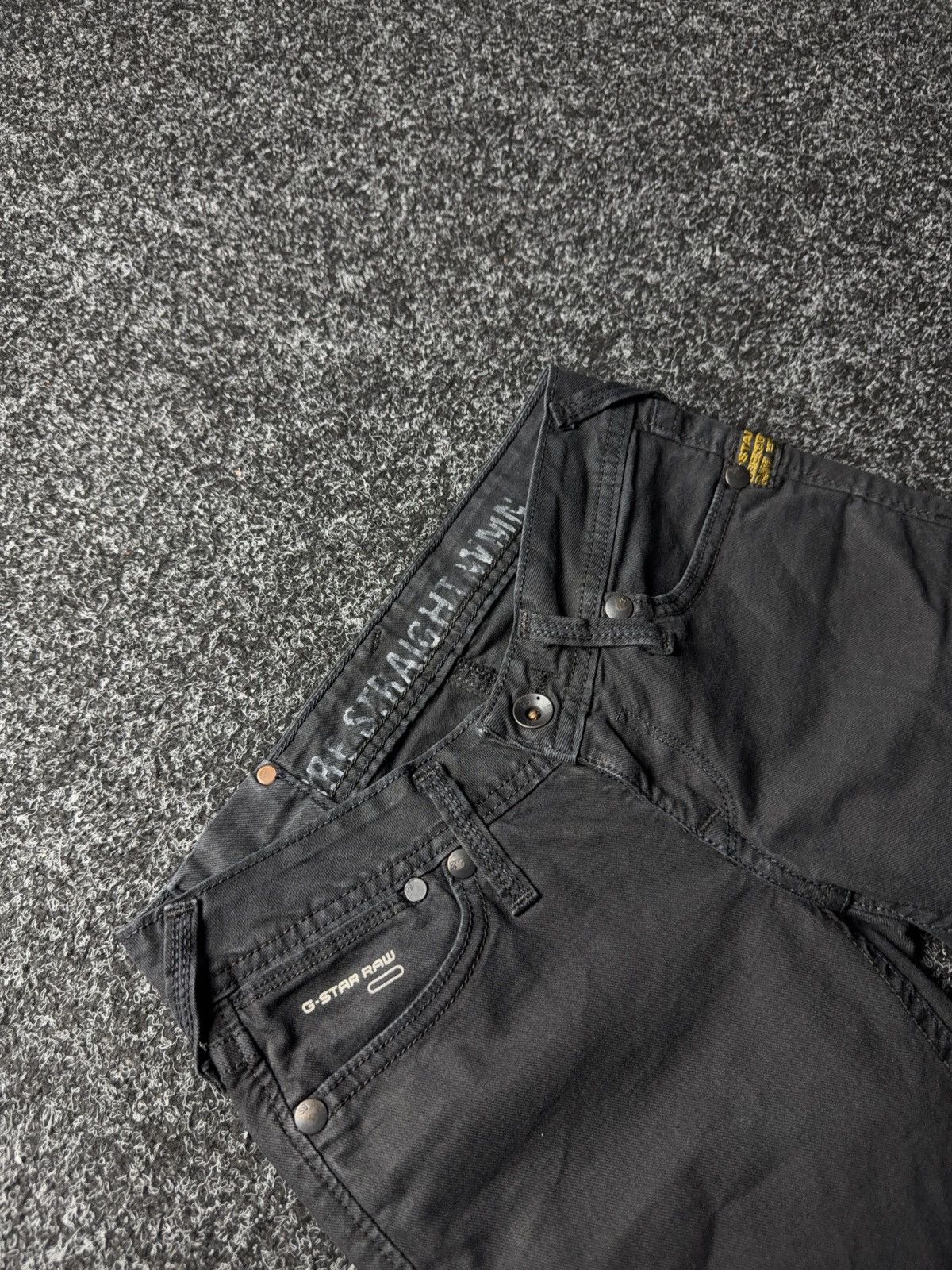 G-Star Y2K 00s G-STAR RAW R. Straight Tapered Jeans Washed Black Size 26" / US 2 / IT 38 - 6 Thumbnail