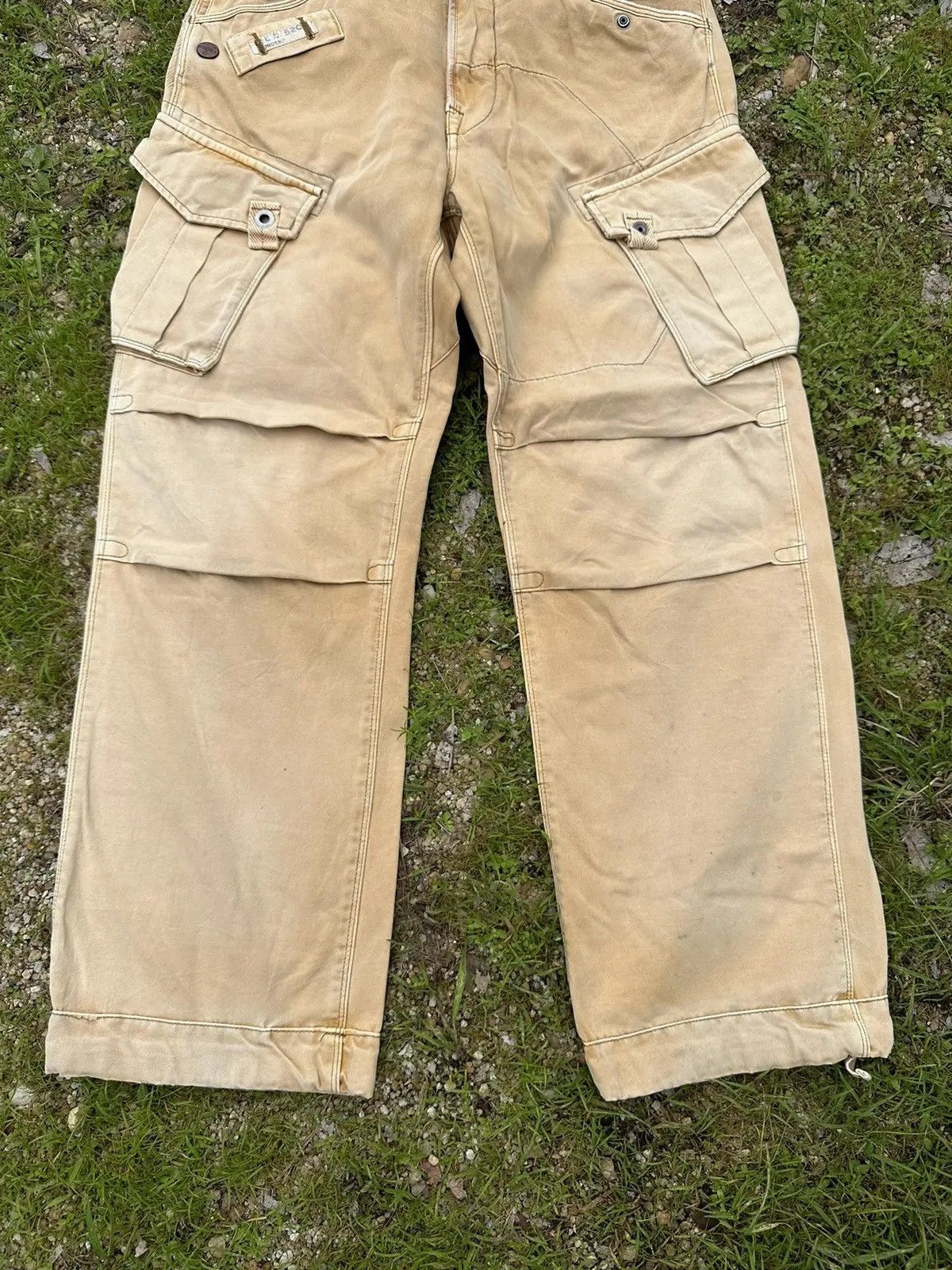 G-Star VINTAGE G-STAR RAW DENIM PARACHUTE BONDAGE FADED CARGO PANTS Size US 31 - 5 Thumbnail
