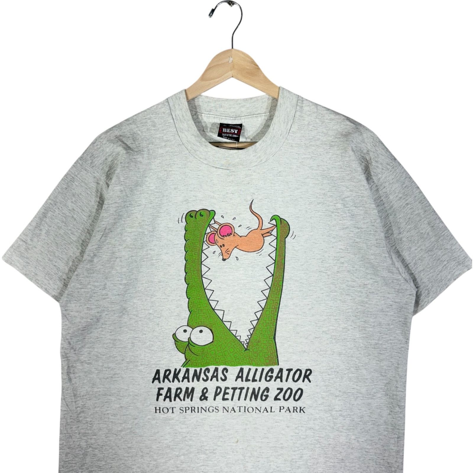 Fruit Of The Loom Vintage Arkansas Alligator Farm & Zoo Humor Souvenir Tee L Size US L / EU 52-54 / 3 - 2 Thumbnail