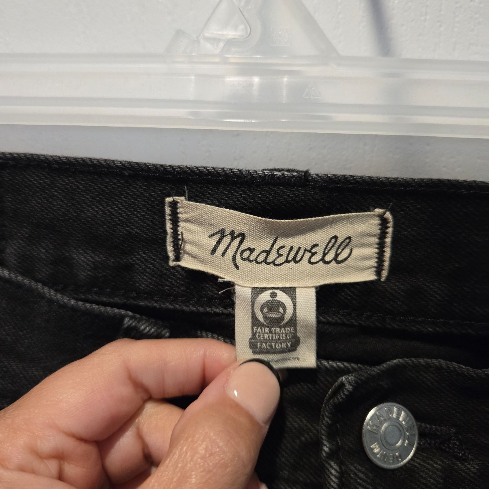Madewell Madewell Low Slung Straight Button Fly Jeans Black Kent 24 Size 24" / US 00 / IT 34 - 4 Thumbnail
