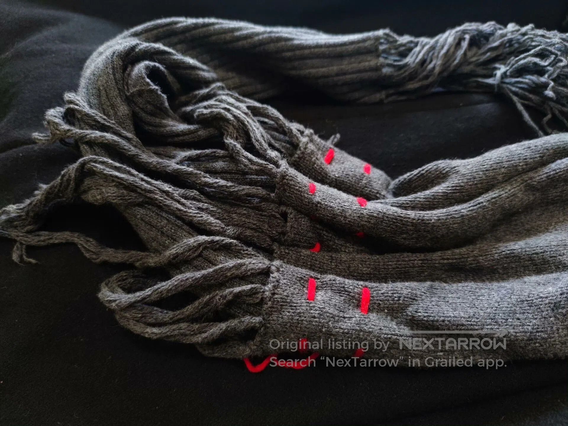 Other Thick Gray Wool Blend Scarf. Size ONE SIZE - 2 Thumbnail