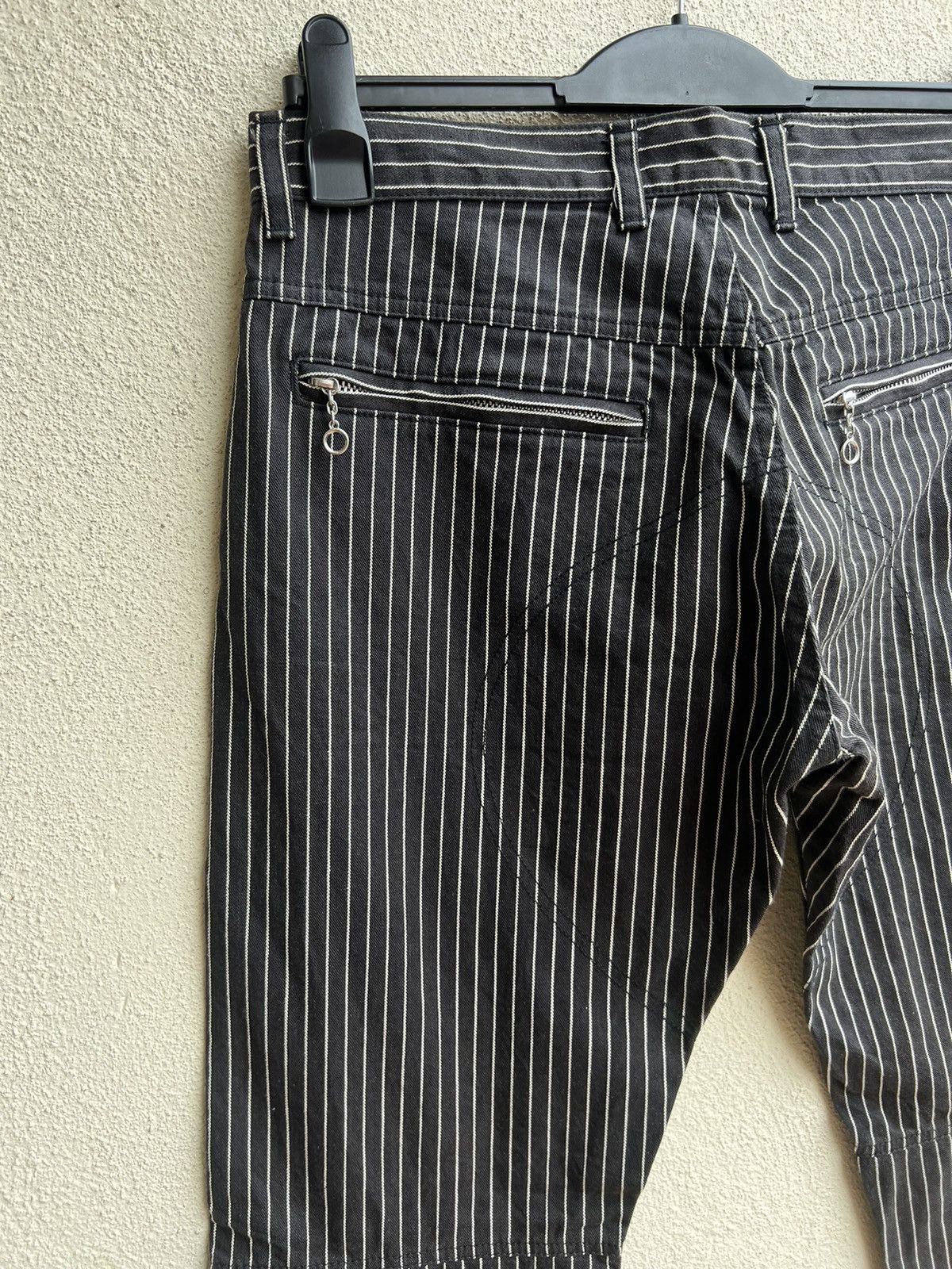 Designer Vintage Unknown Japan Brand Stripe Knee Patch Pant Size US 31 - 16 Thumbnail