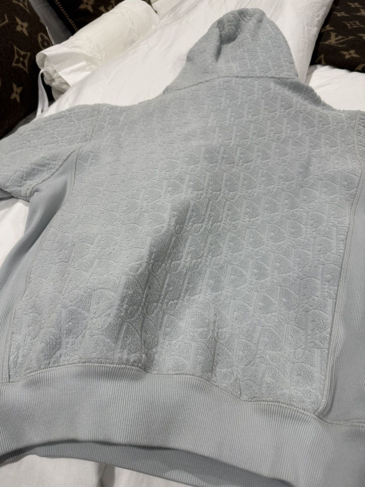 Dior Dior Oblique Terry Hoodie Blue Grey Size US M / EU 48-50 / 2 - 14 Thumbnail