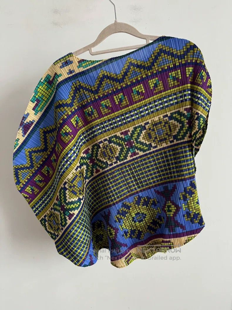 Issey Miyake Issey Miyake size:one size Color Block Short Sleeve Size XXS / US 00 / IT 34 - 2 Thumbnail
