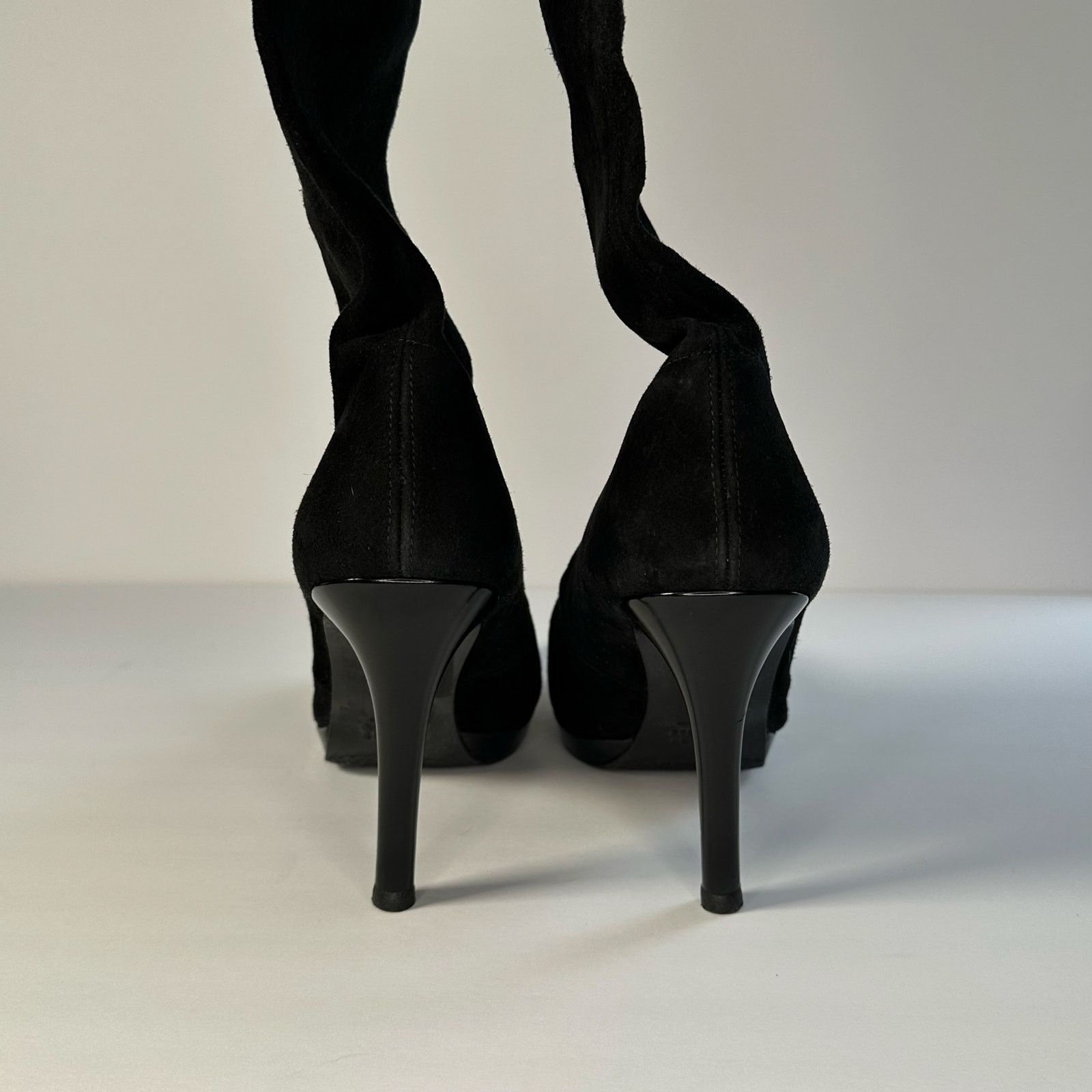 Stuart Weitzman STUART WEITZMAN Black Stiletto Heel, Suede, Knee High Boots Size US 10 / IT 40 - 3 Thumbnail