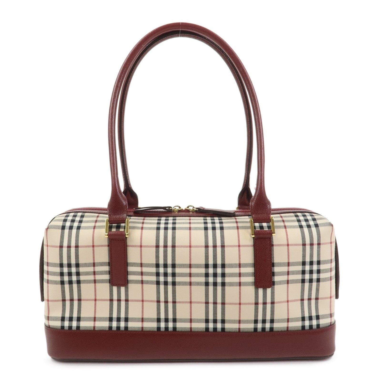 Burberry Burberry Nova Check Coated Canvas Shoulder Bag Beige Size ONE SIZE - 1 Thumbnail