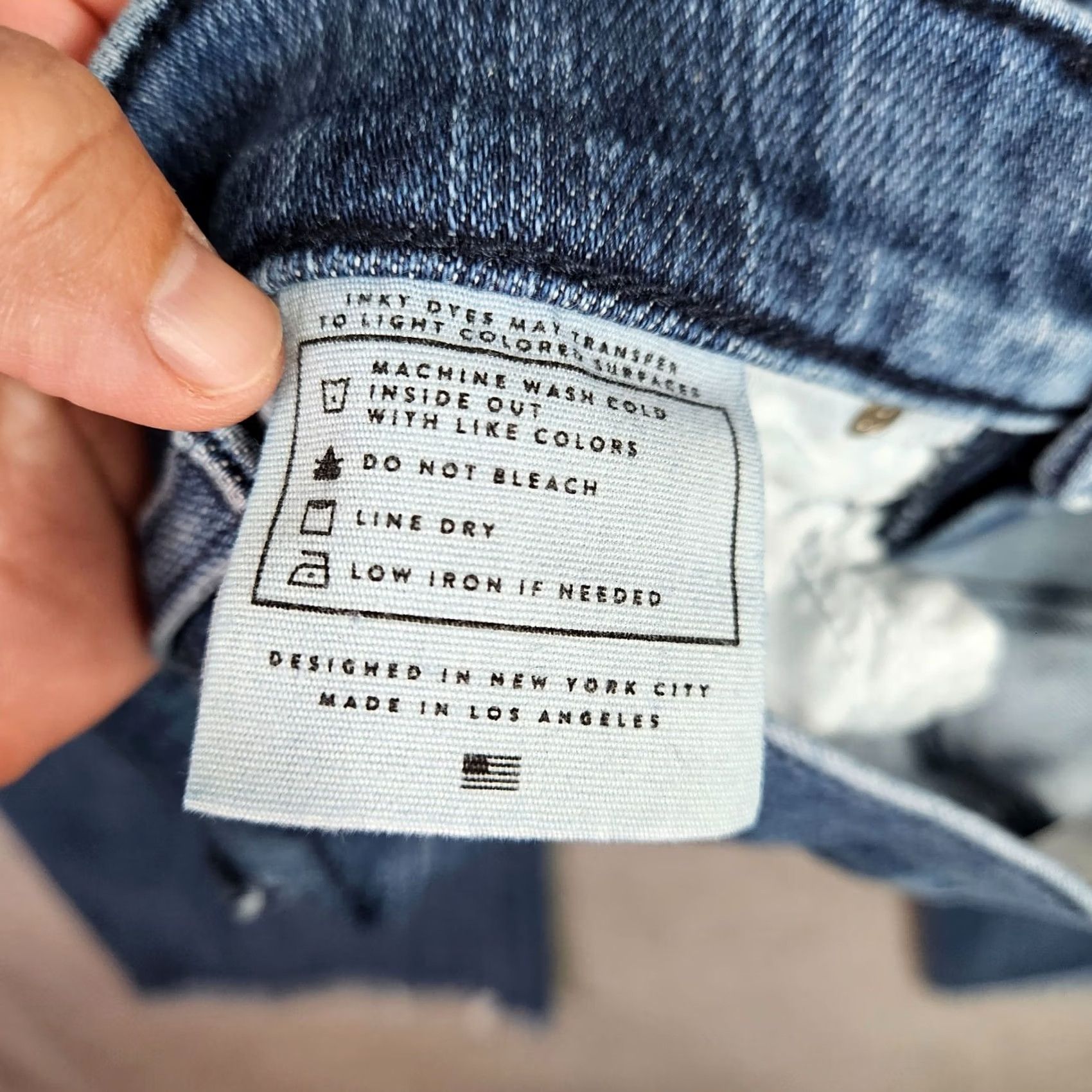 AYR AYR Women Jeans W26S The BOMB Pop Straight Leg Raw Hem Premium Denim Blue Casual 5-Pocket Regular Rise Belted Machine Washable Mens Womens Girls Boys? Size 26" / US 2 / IT 38 - 4 Thumbnail