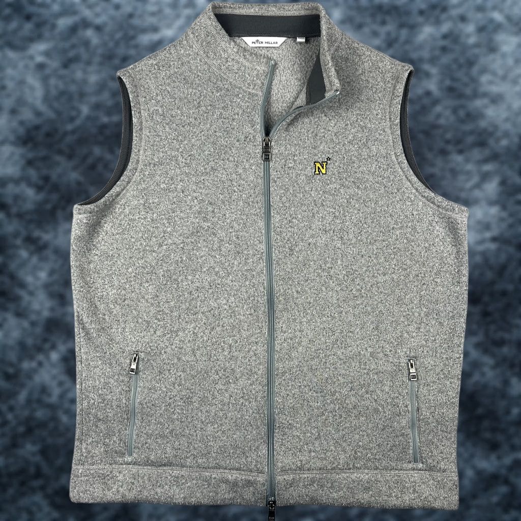 Peter Millar Peter Millar Crown Fleece Sweater Vest Mens XL Grey Full Zip Golf Jacket Size US XL / EU 56 / 4 - 1 Thumbnail