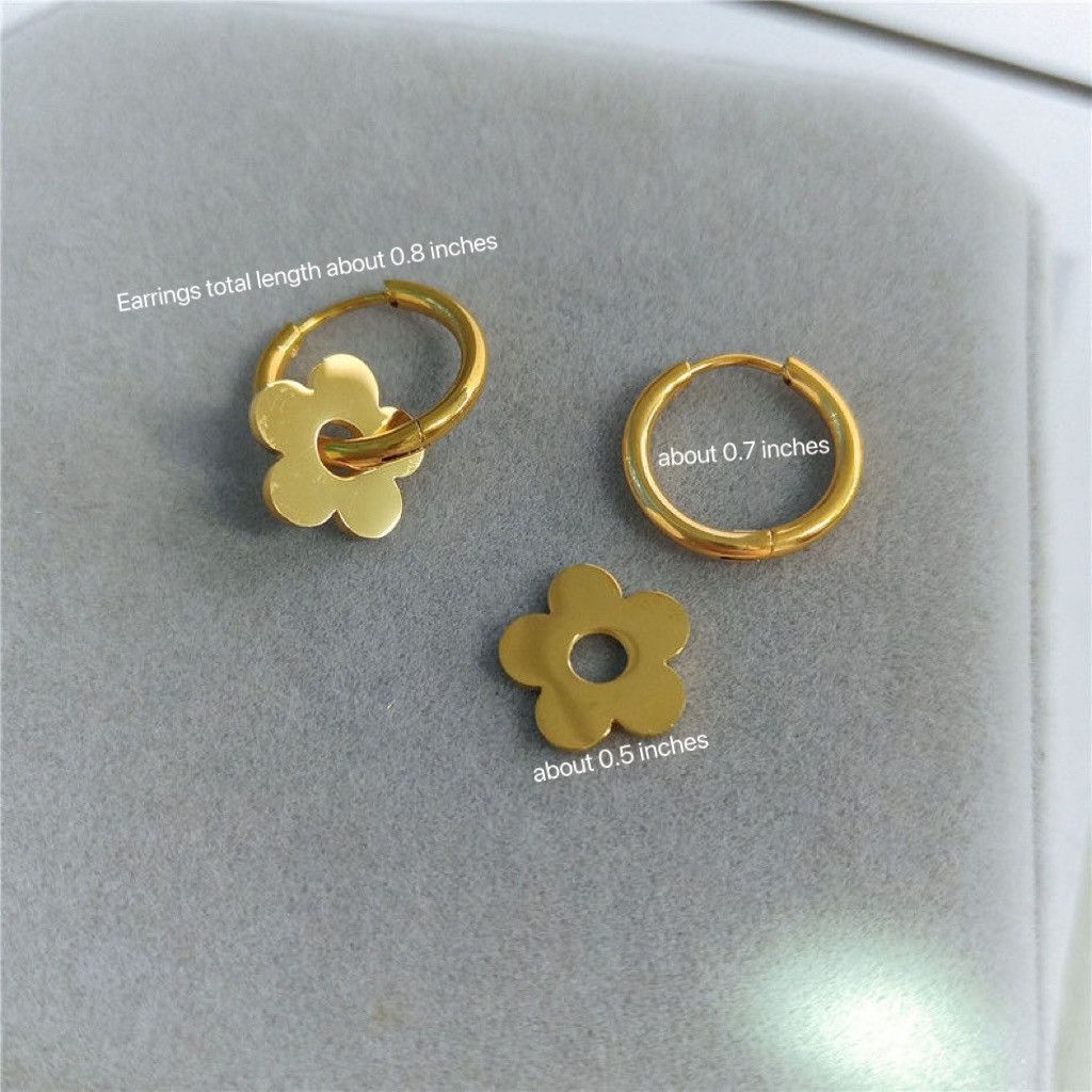 Other Flower Dangle Drop Earrings for Women Fashion Elegant Style Size ONE SIZE - 5 Thumbnail