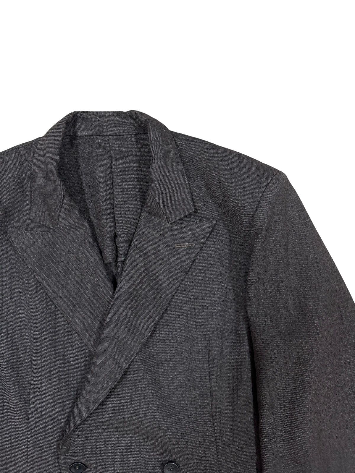 Yohji Yamamoto Vtg🔥Ys Yohji Yamamoto Salt&Pepper Wool Double Breasted Coat Size 40L - 10 Thumbnail