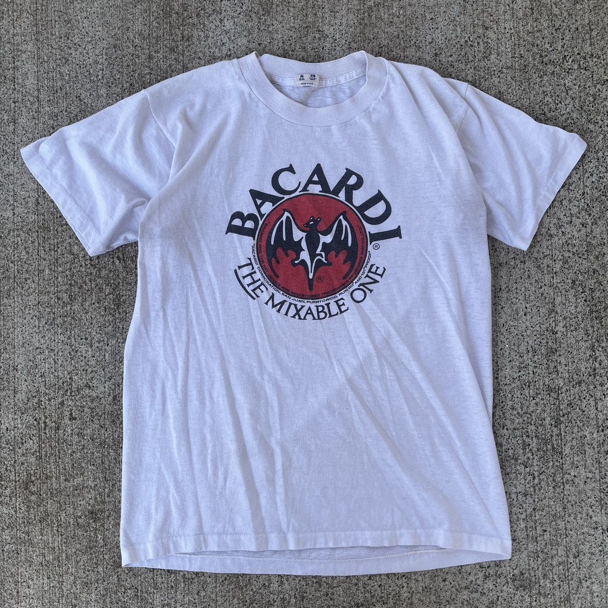 Vintage Vintage Bacardi Single Stitch T-Shirt Made In USA L Size US XL / EU 56 / 4 - 1 Thumbnail