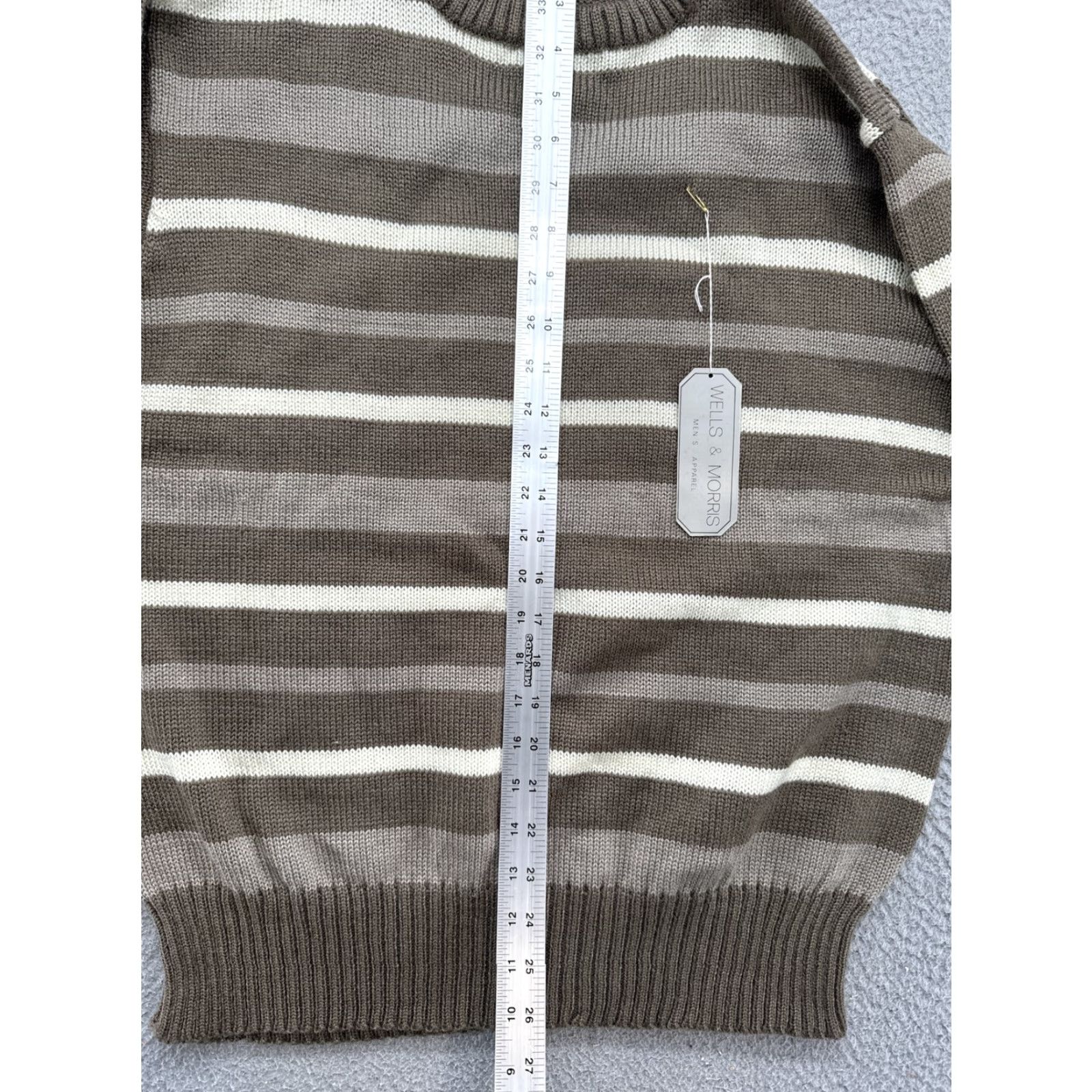 Vintage Vintage Wells & Morris Men's XL Striped Knit Pullover Sweater User: Vintage Wells & Morris Men's XL Striped Knit Pullover Sweater Size US XL / EU 56 / 4 - 6 Thumbnail