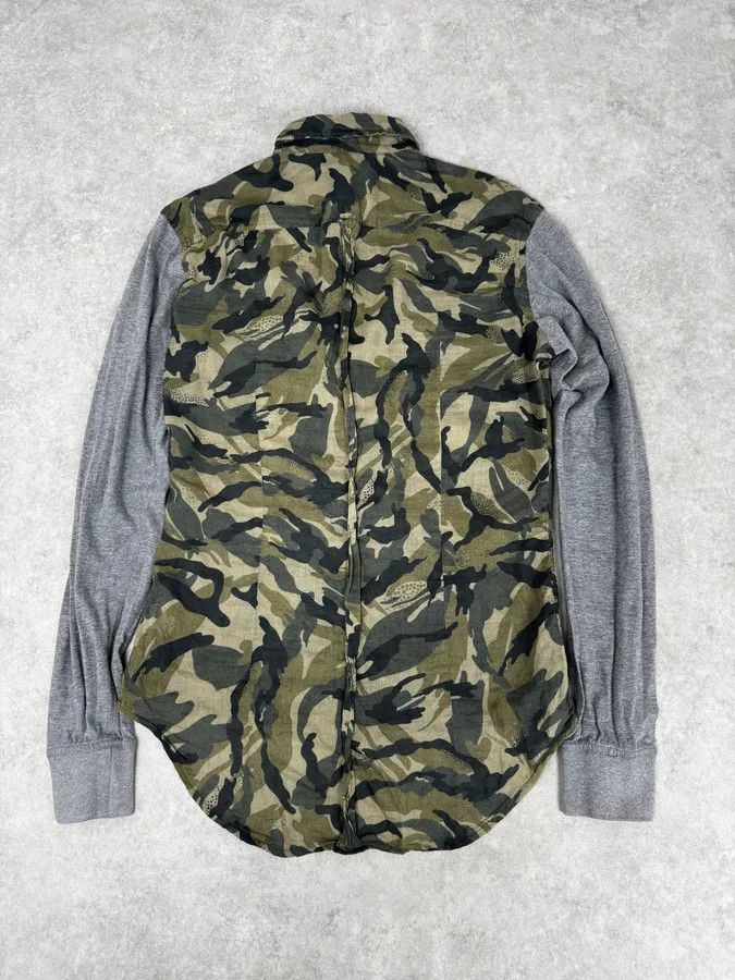 Dolce & Gabbana 2000s Dolce & Gabbana Green & Grey Camo Hybrid Shirt Size US S / EU 44-46 / 1 - 4 Thumbnail