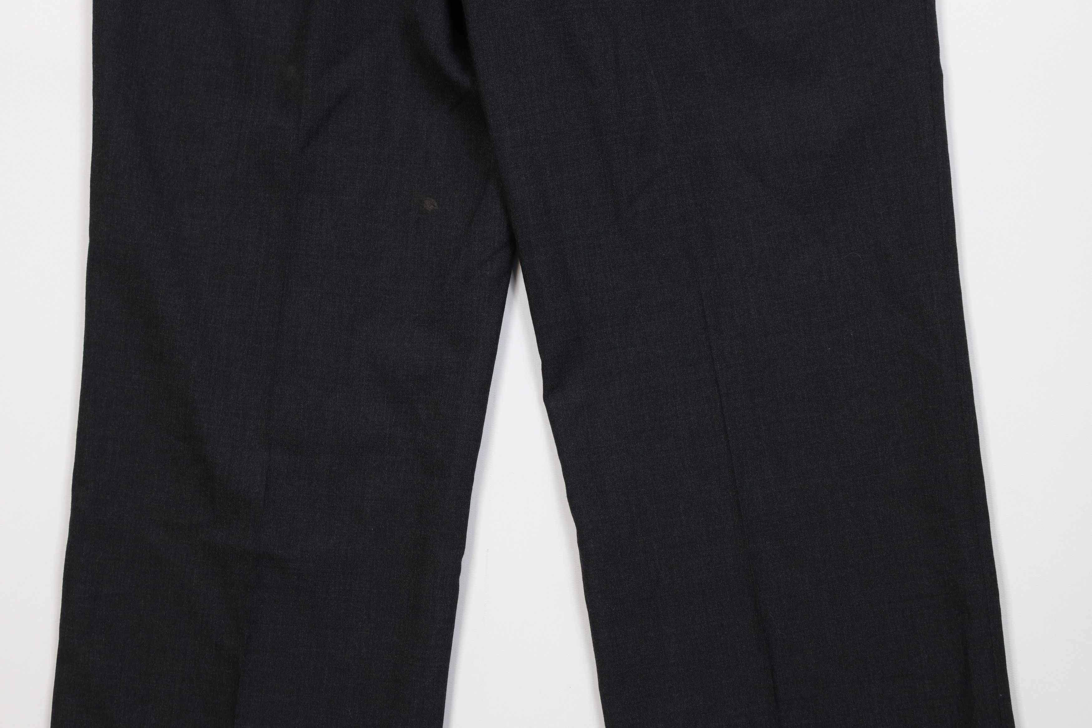 Vintage Vintage 90s Wool Knit Wide Leg Chino Pants Charcoal Gray Size US 34 / EU 50 - 11 Thumbnail