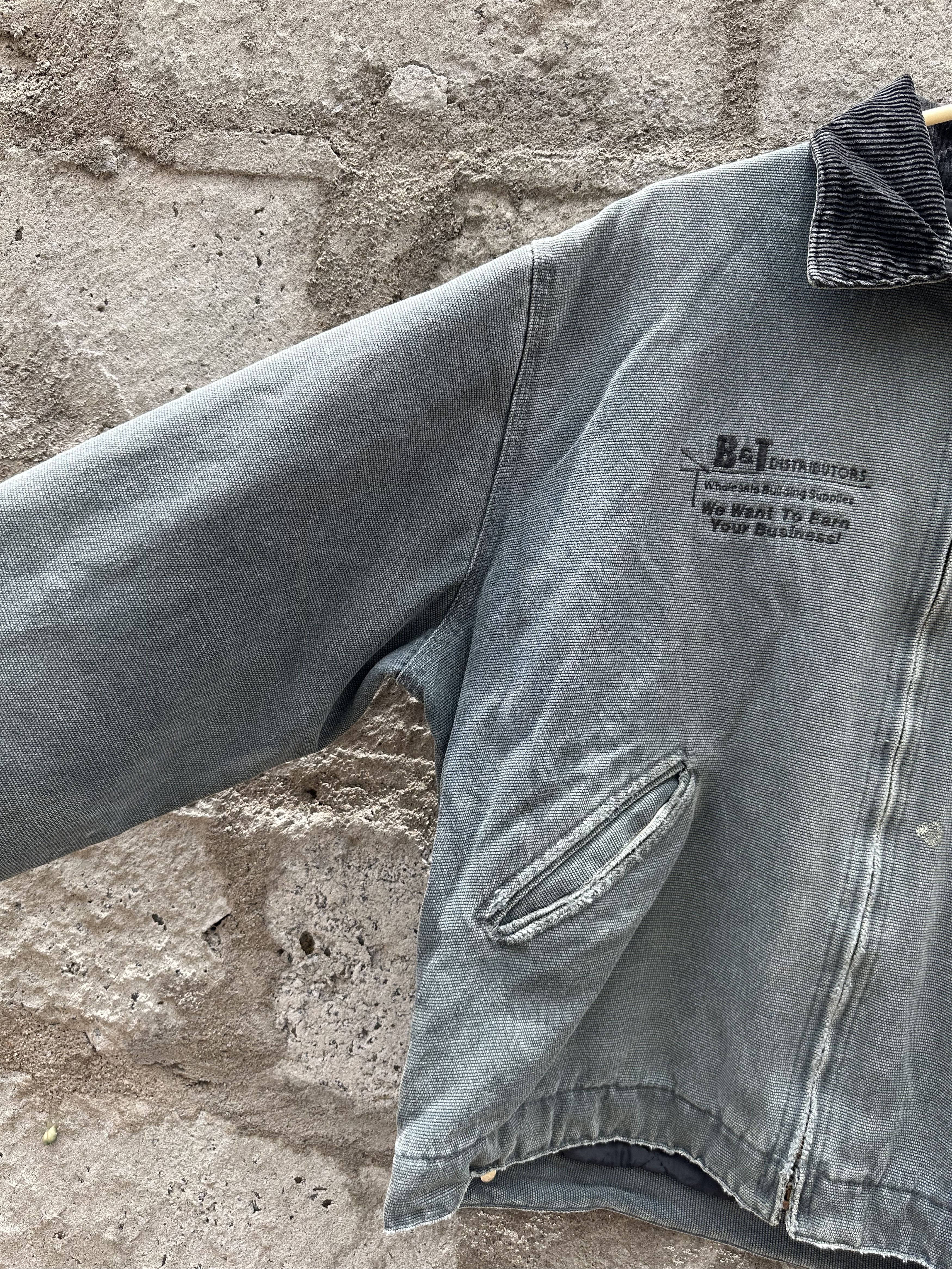 Carhartt 90s Carhartt Detroit Jacket J01 - Faded Gray / Distressed Size US L / EU 52-54 / 3 - 4 Thumbnail