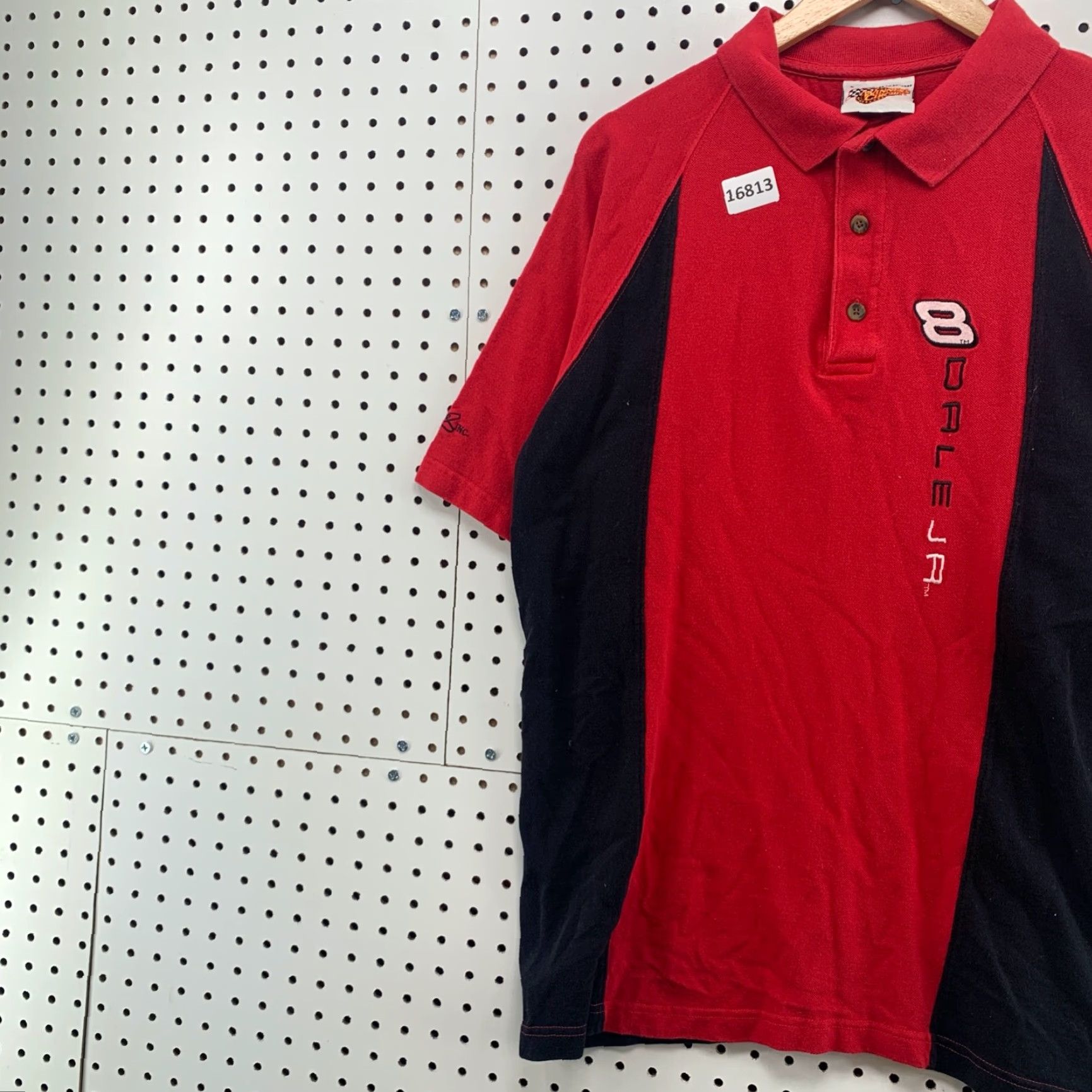 Budweiser Dale JR Budweiser Polo Shirt Red Adult Large Short Sleeve Polo (Winners Circle) Mens Size US L / EU 52-54 / 3 - 3 Thumbnail